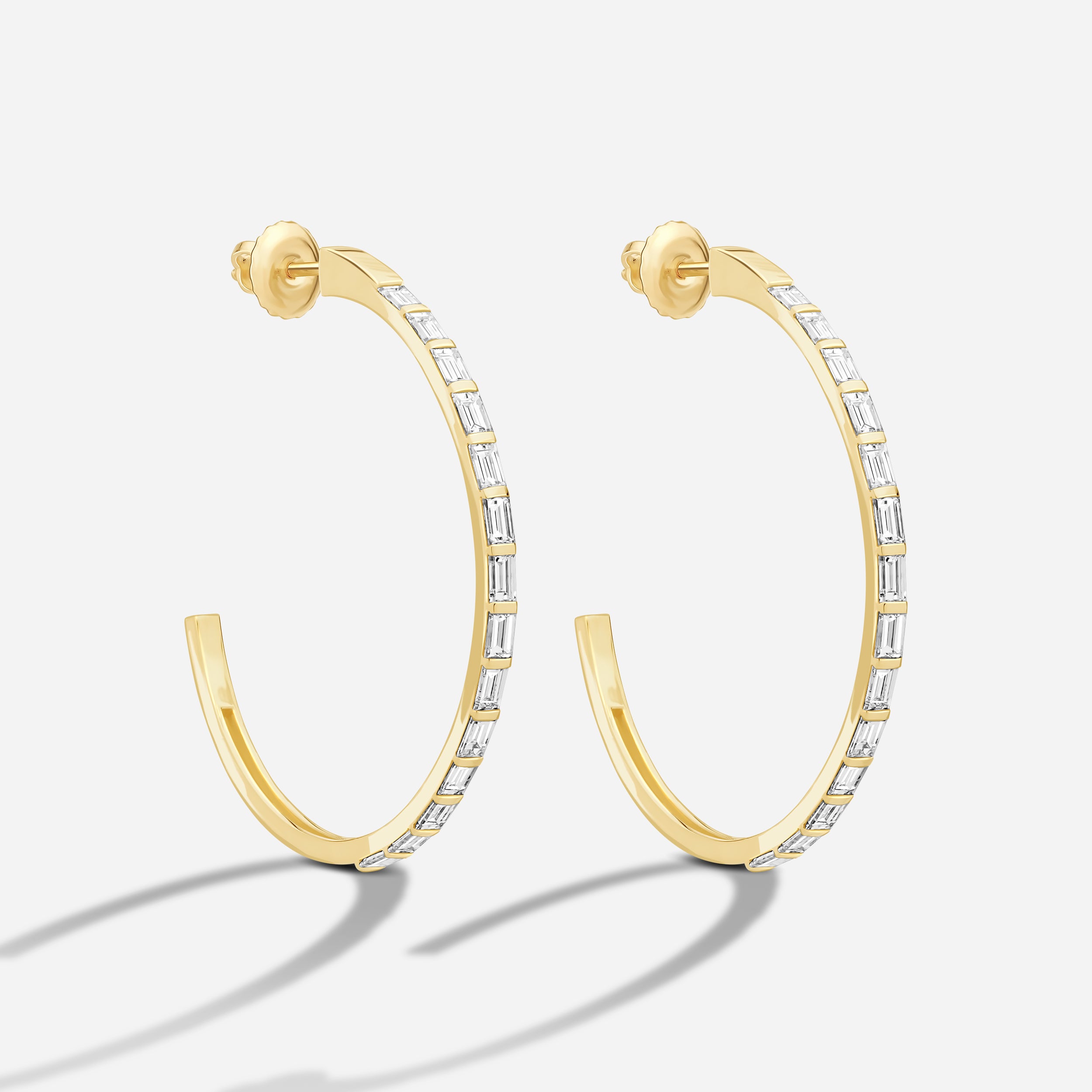 Date Night | Large Baguette Hoop Earring
