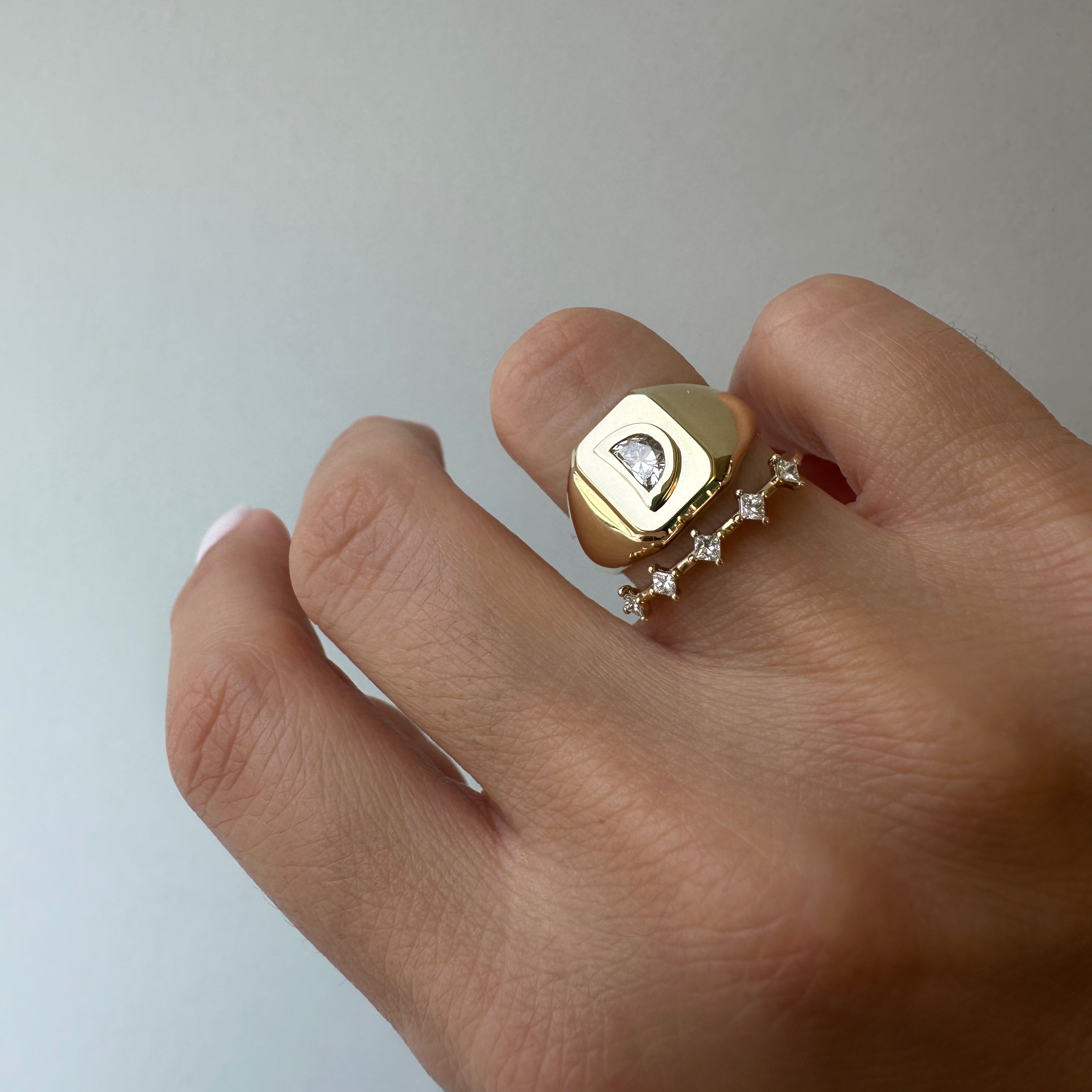 Moon Shine Signet Ring