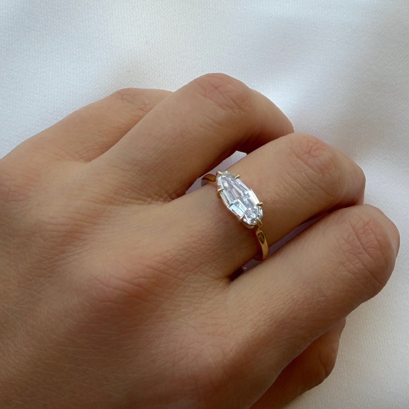Step Cut Oval Solitaire