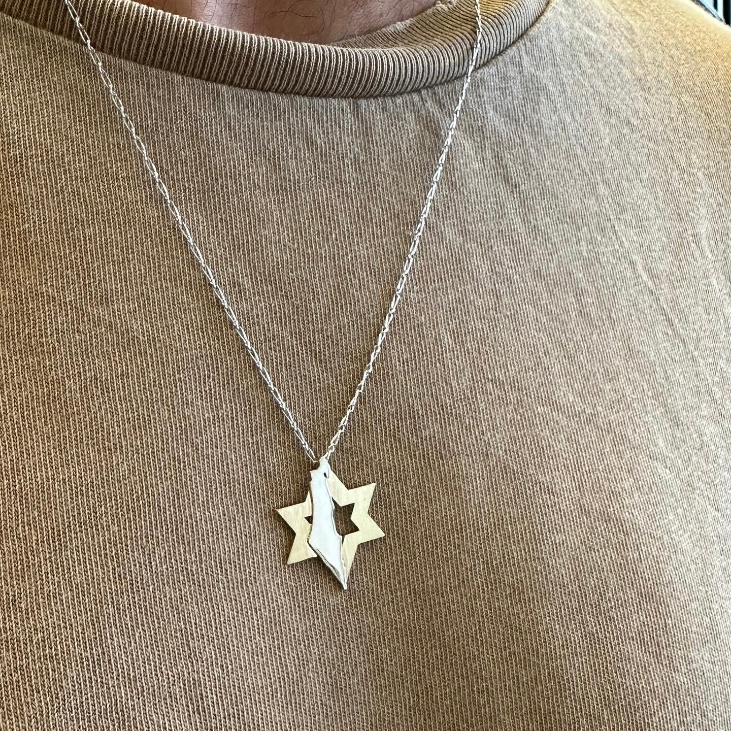 Star of David and Israel's Silhouette