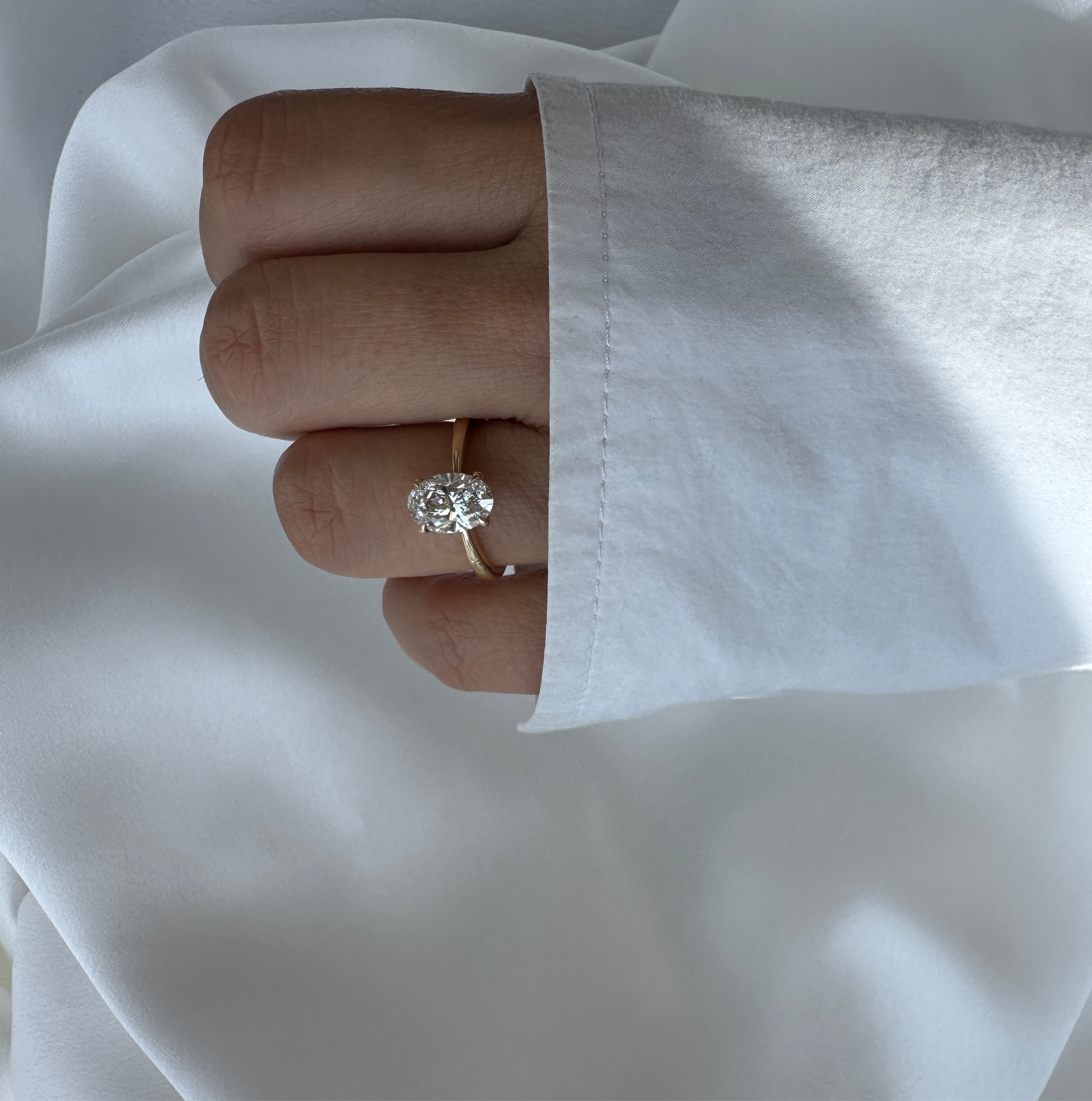 Oval Solitaire Ring | Lab-Grown
