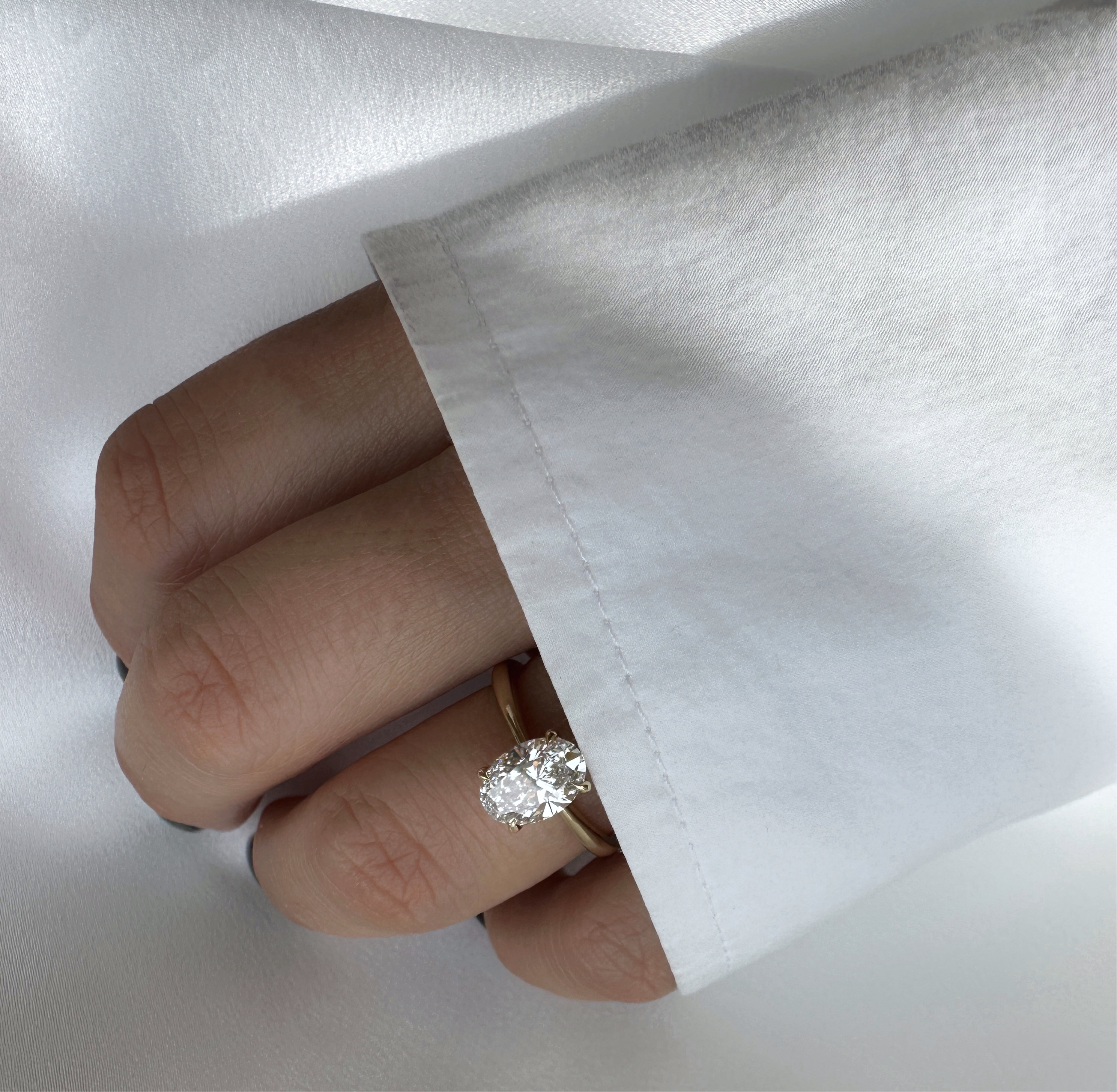 Oval Solitaire Ring | Lab-Grown
