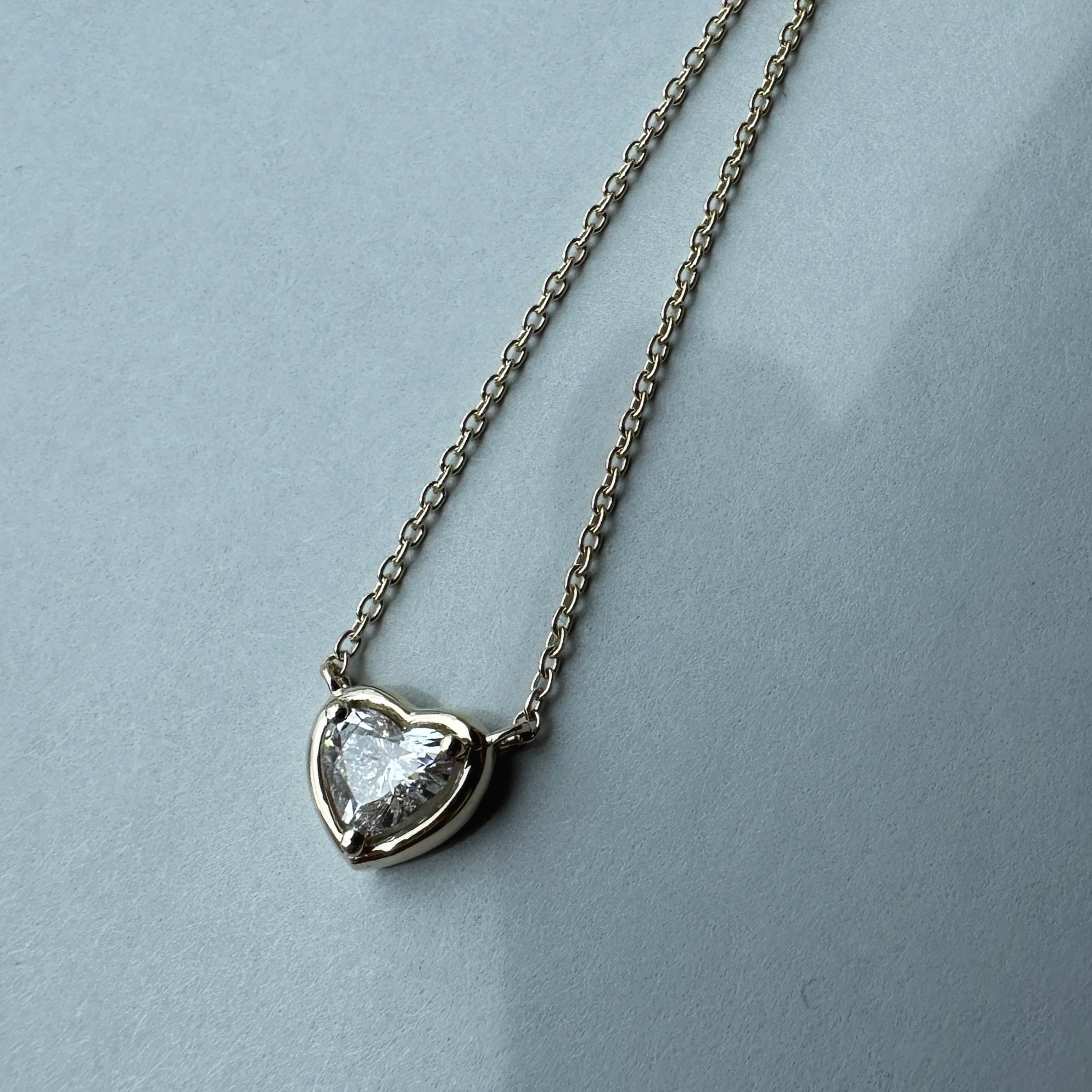 Heart Shape Bezel Necklace | 0.50 CT