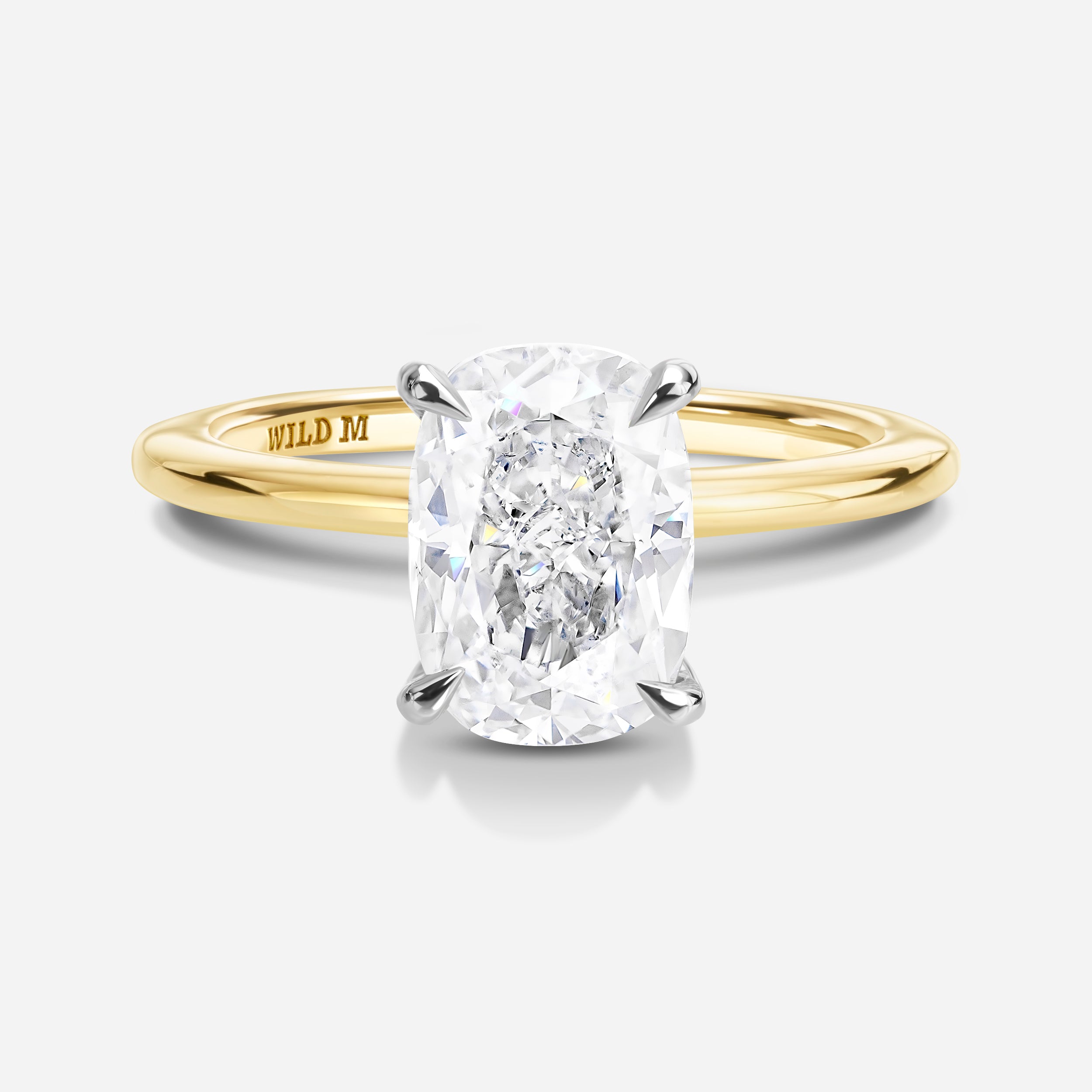 Cushion Cut Super Slim Solitaire Ring | 2 CT