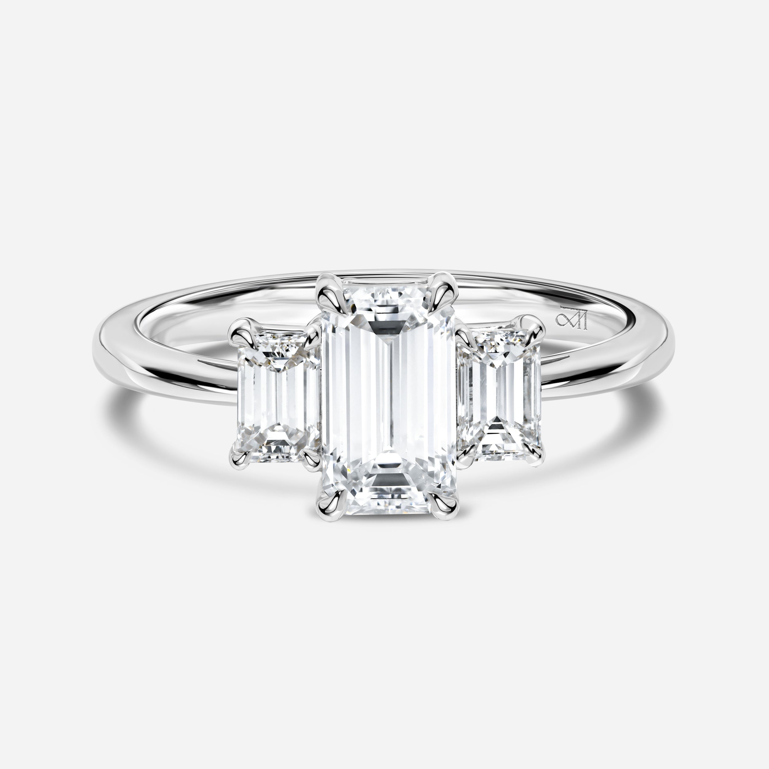 Three Stone Emerald Ring