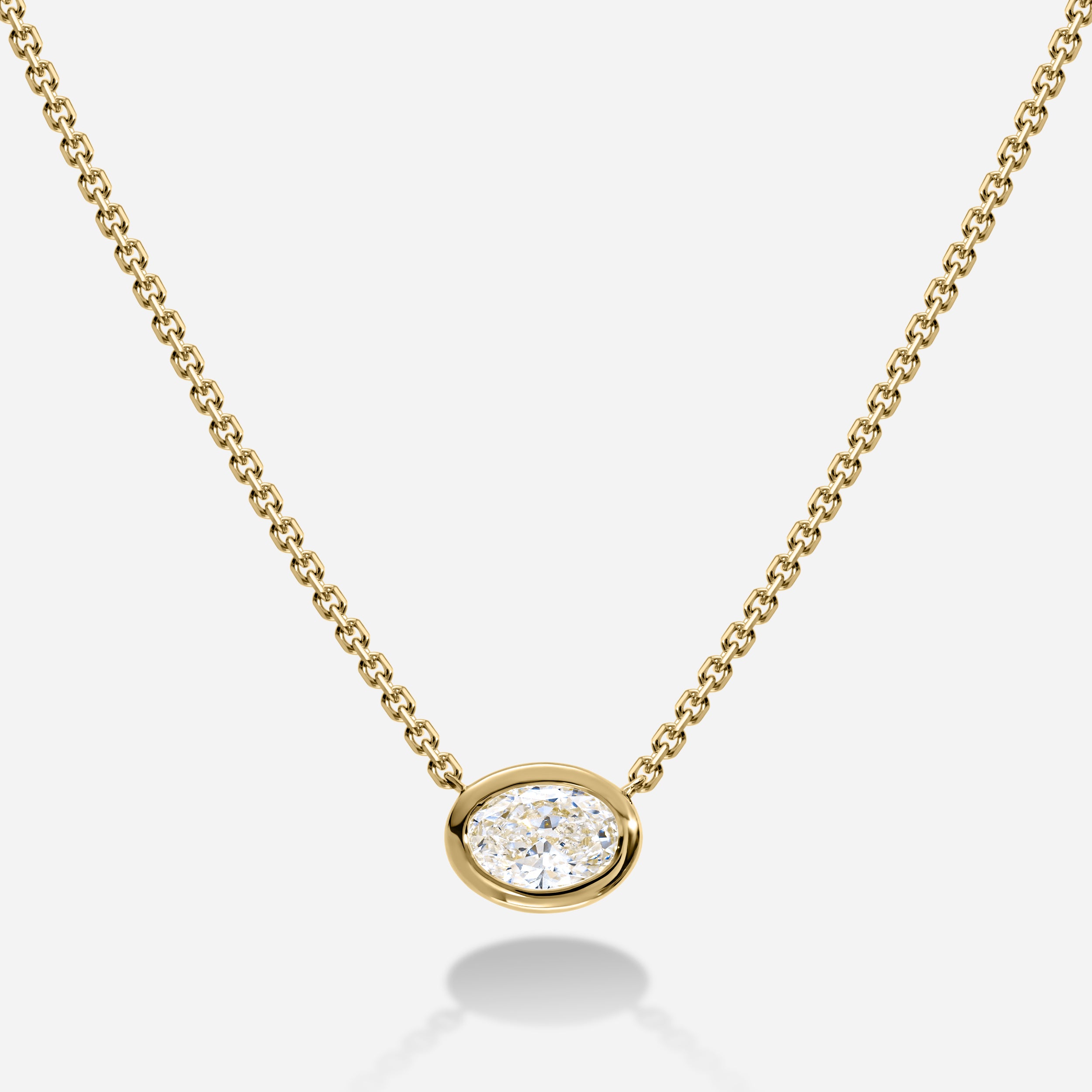 Oval Bezel Necklace