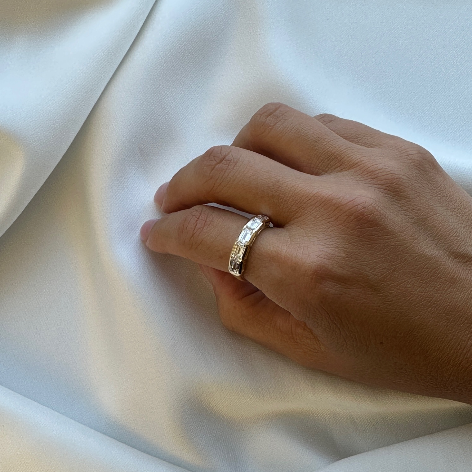 Emerald Row Bezel Band