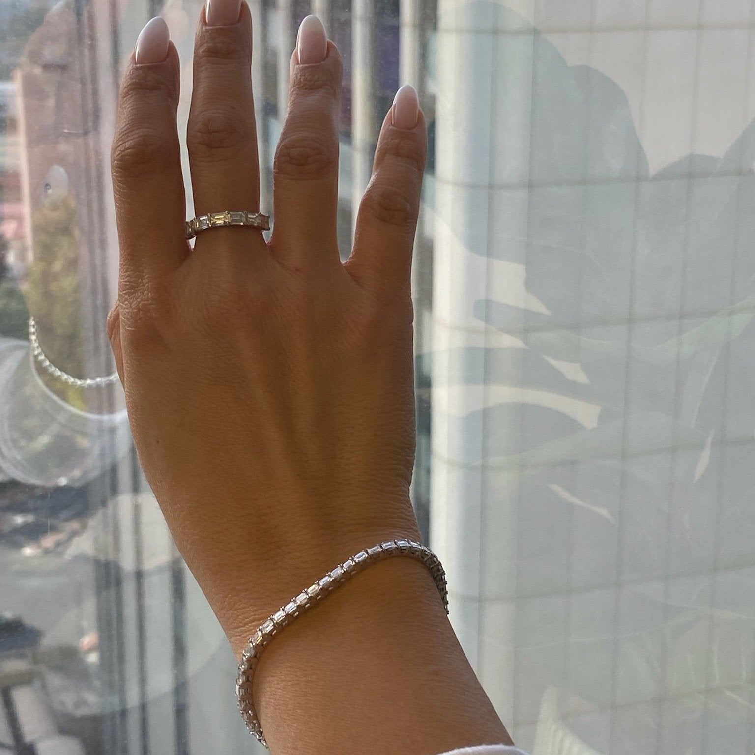 East West Emerald Tennis Bracelet