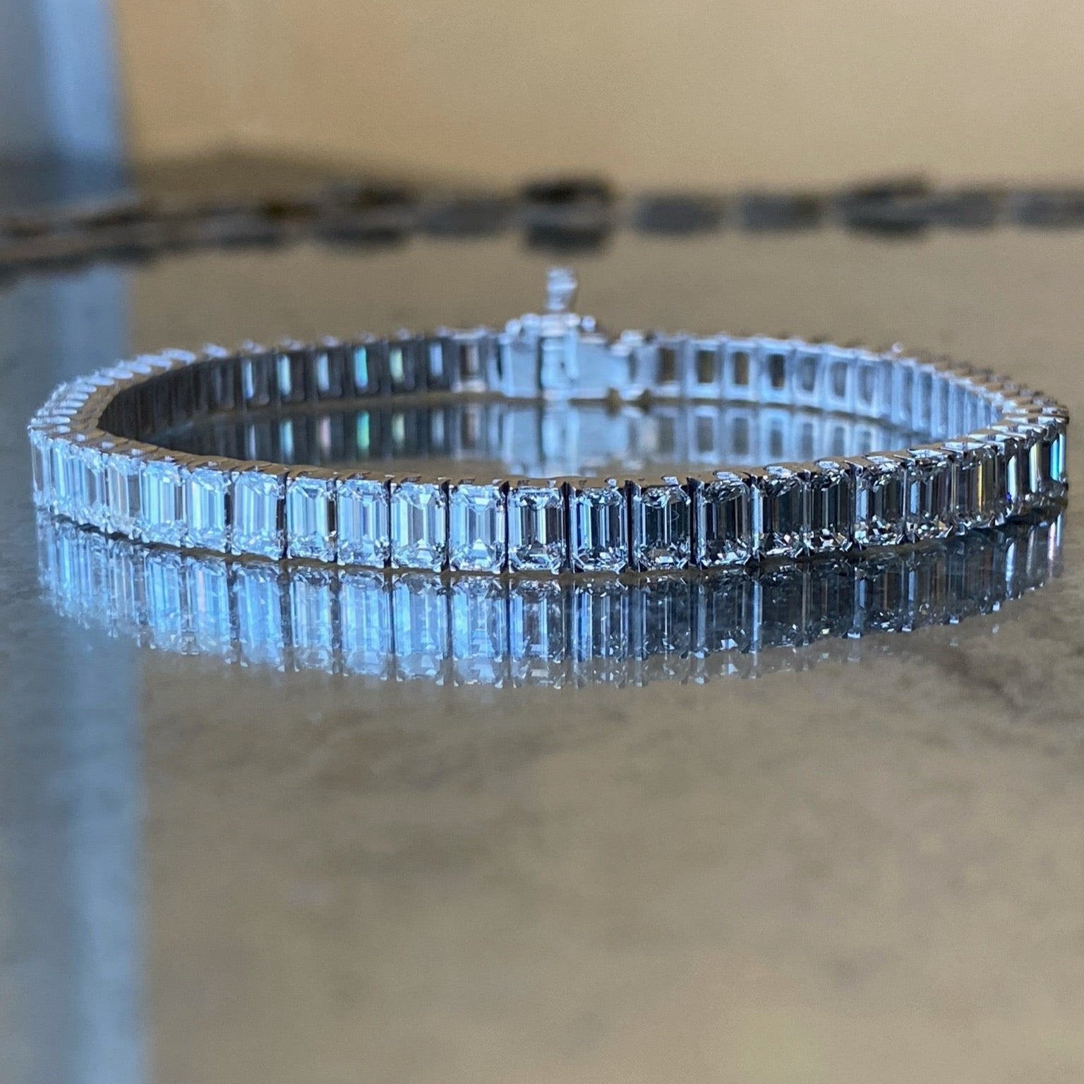 Emerald Cut Tennis Bracelet
