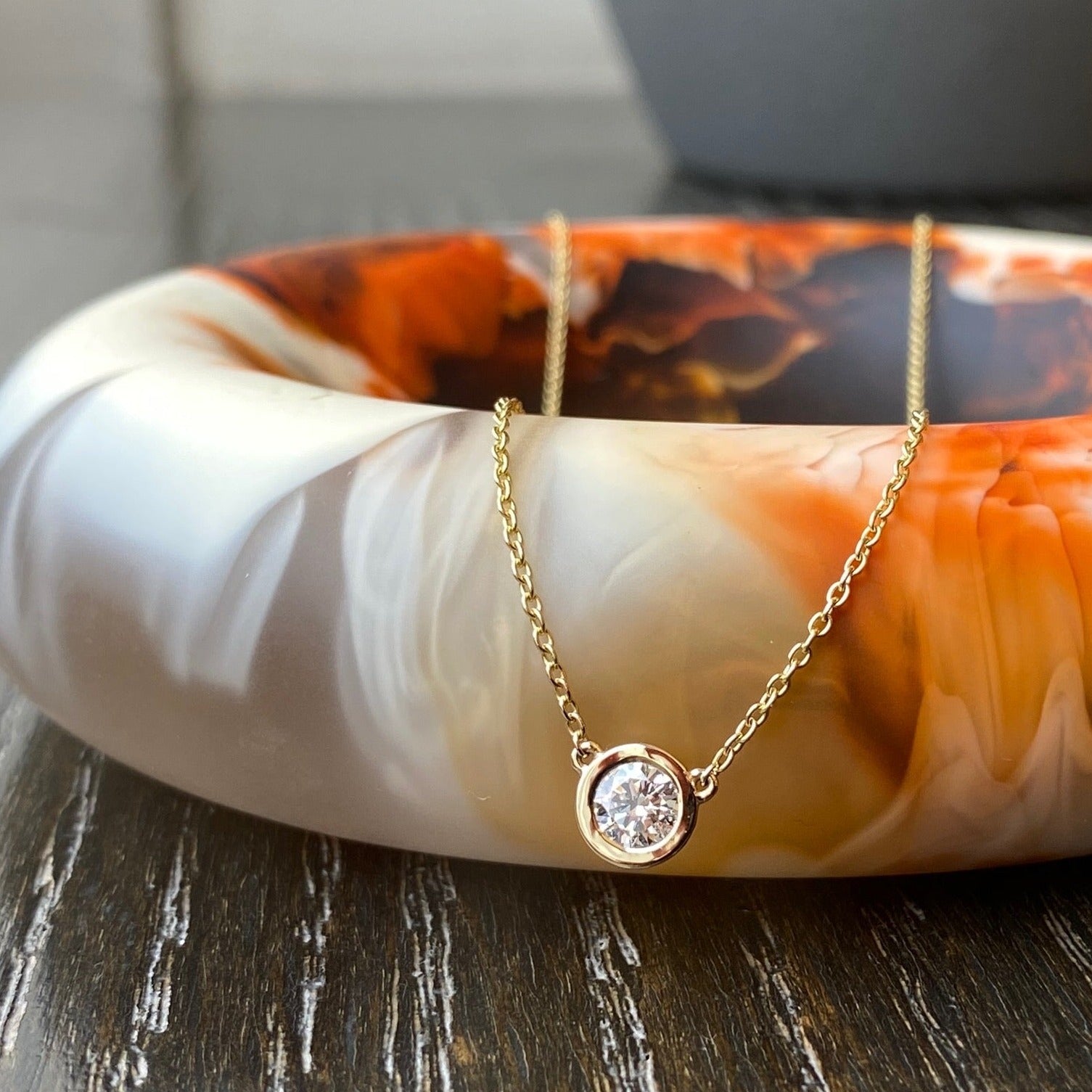 Round Bezel Necklace