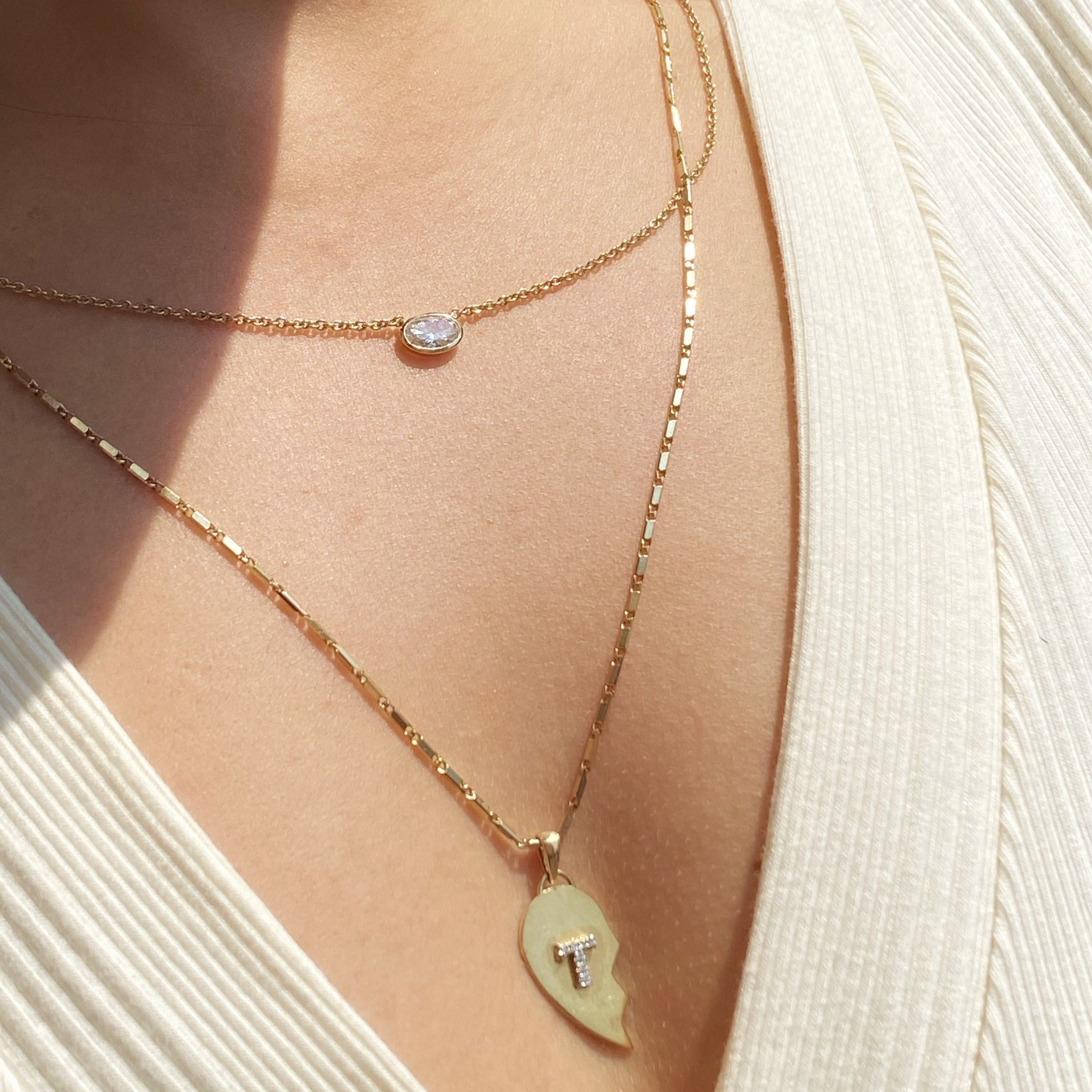 Oval Bezel Necklace