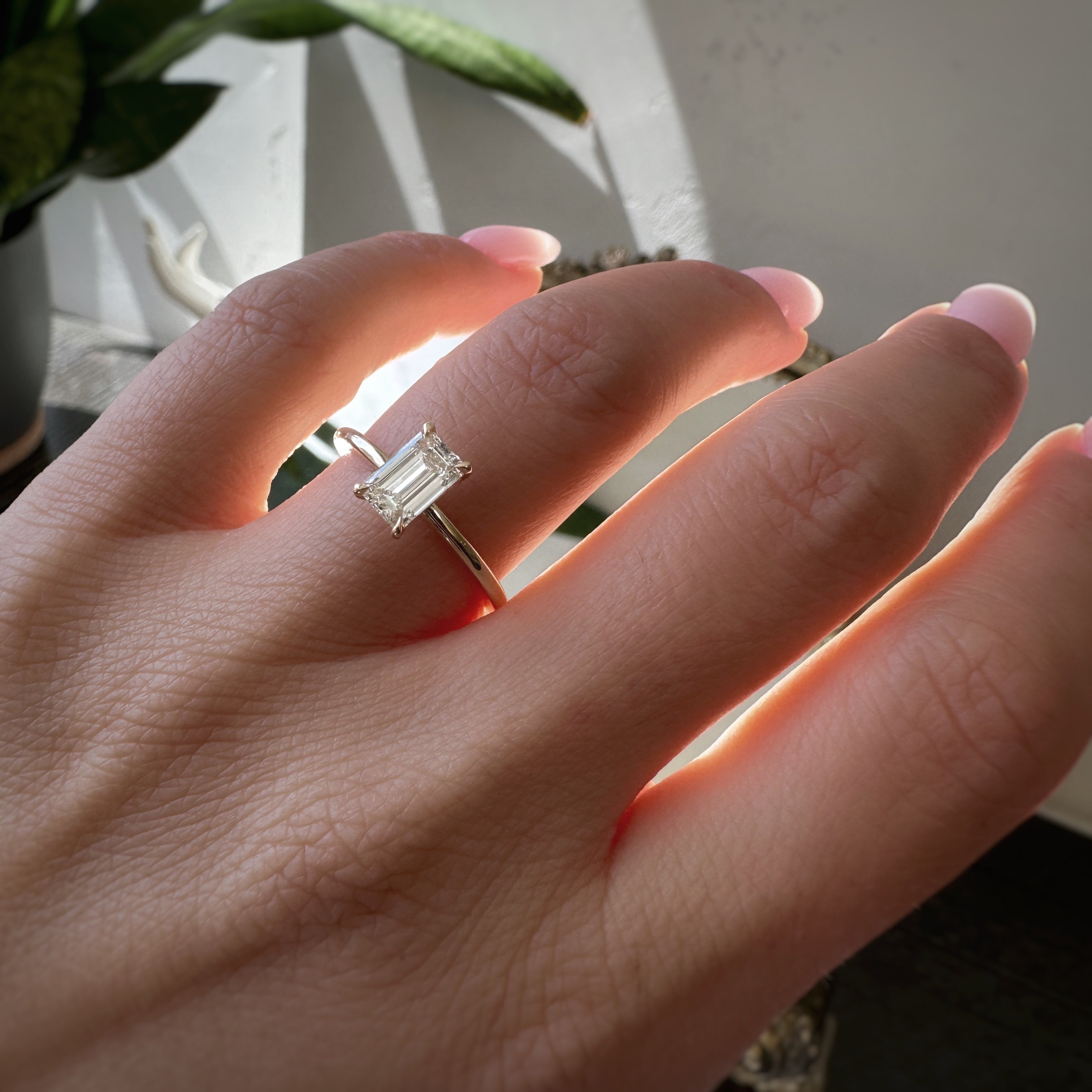 Emerald Cut Solitaire Dream Ring | 0.75 CT