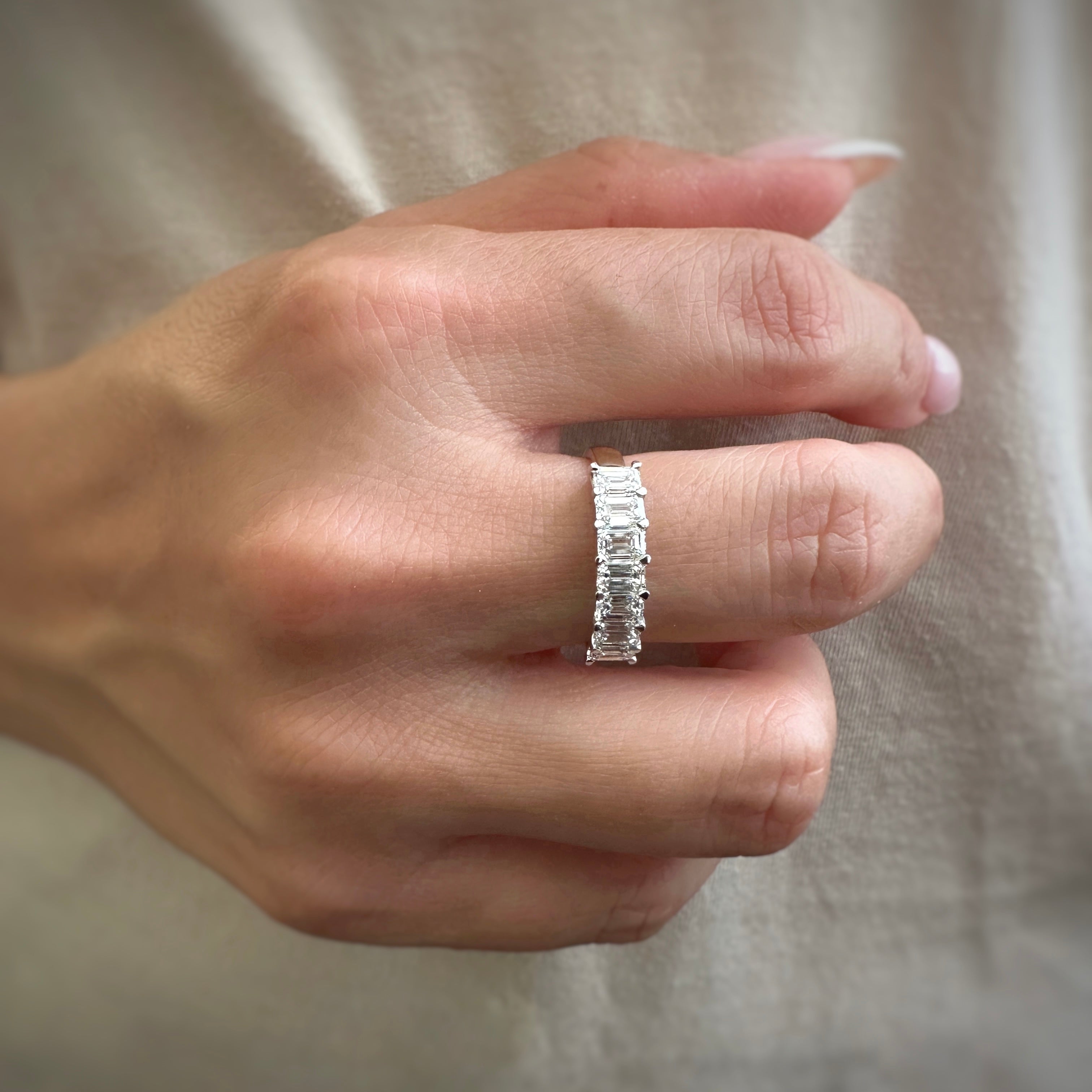 Seven Emerald Cut Band