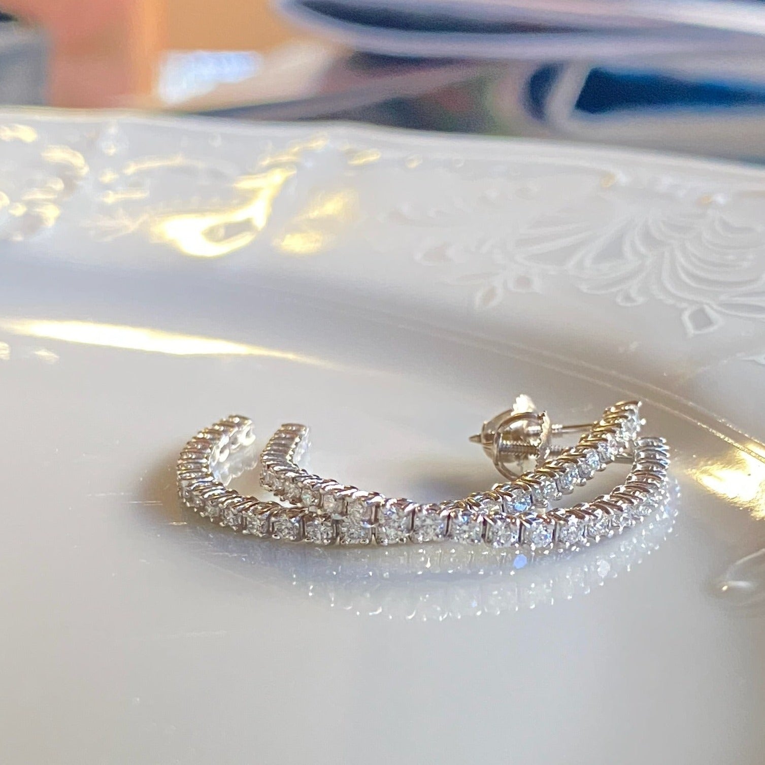Tennis Drop Earrings
