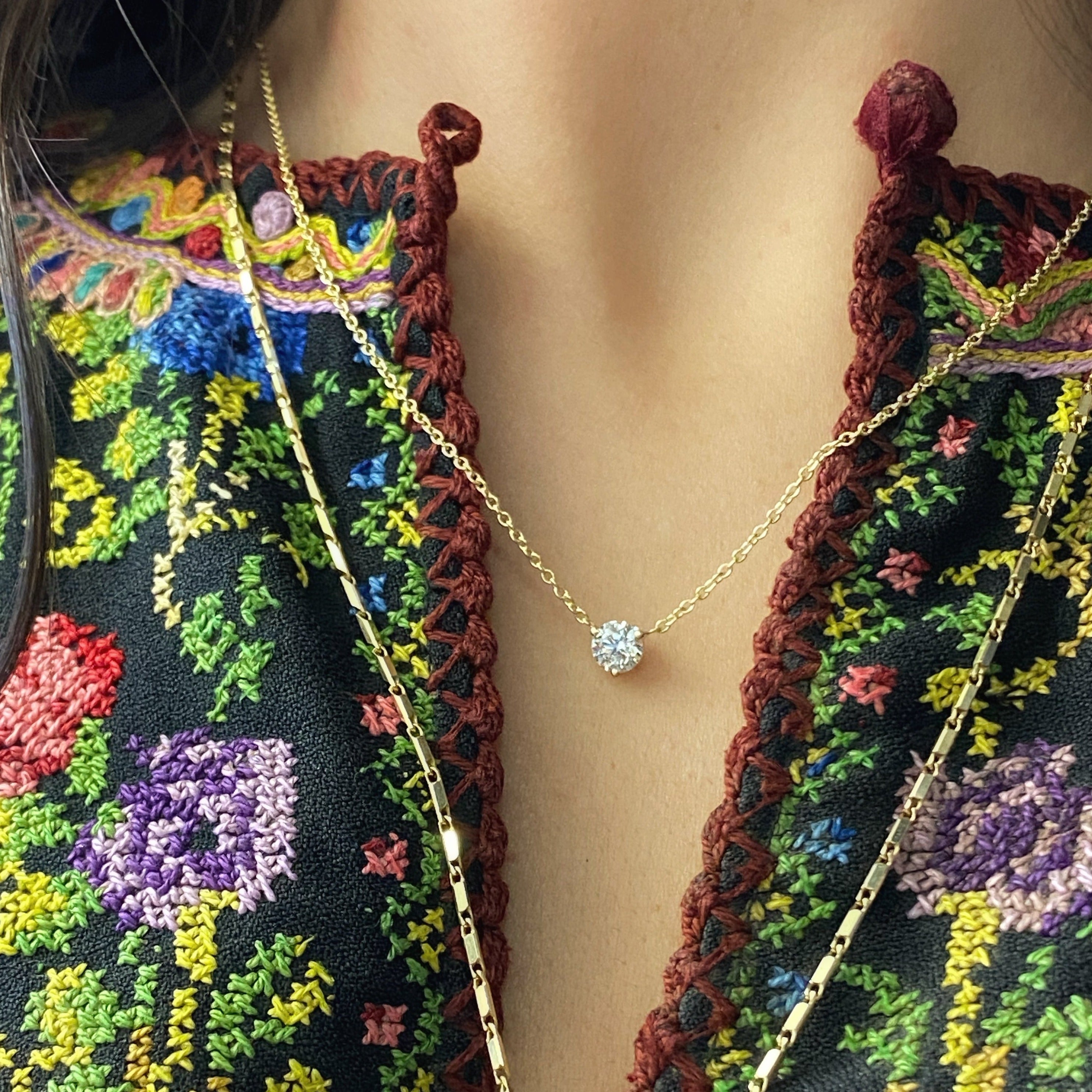 Floating Round Necklace