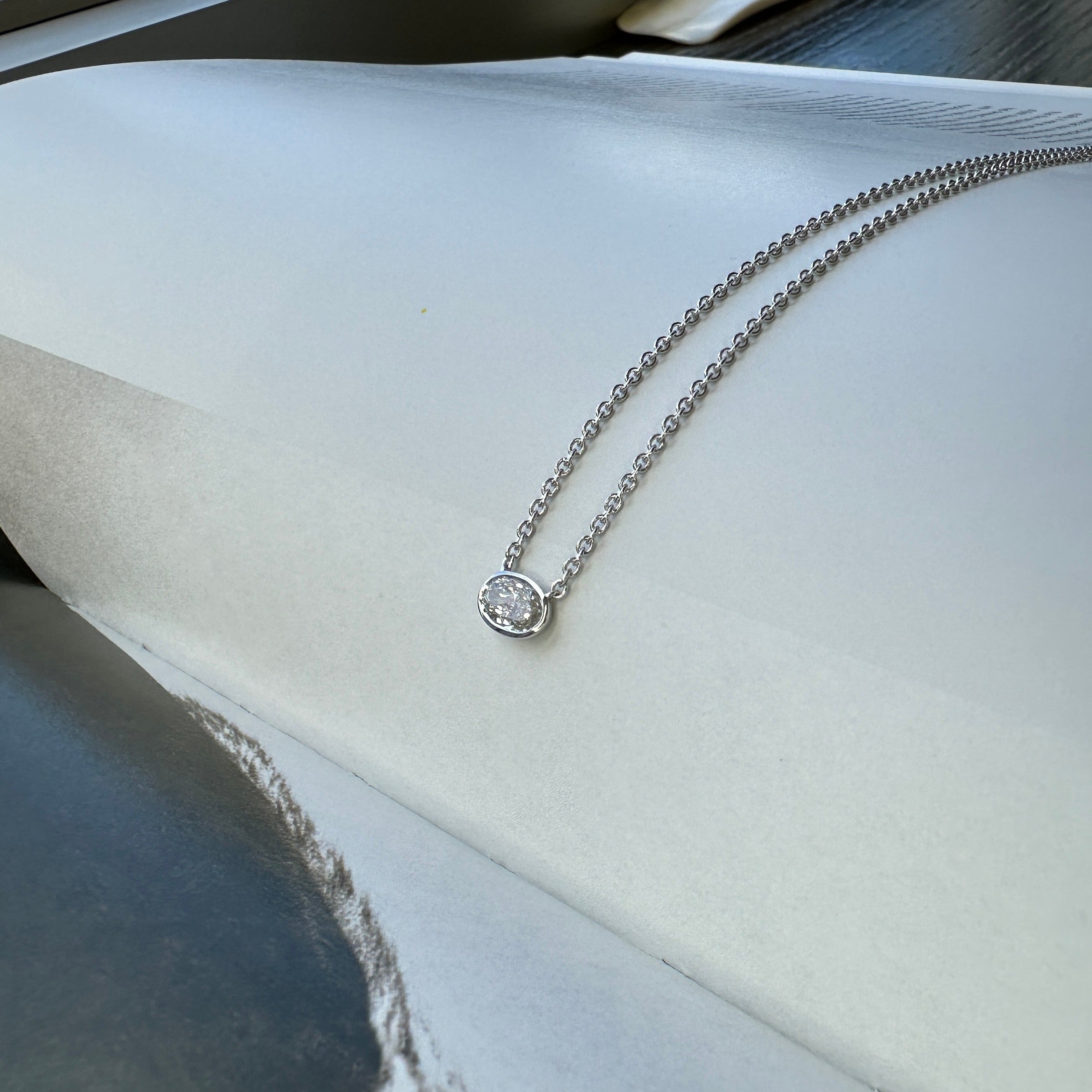 Oval Bezel Necklace