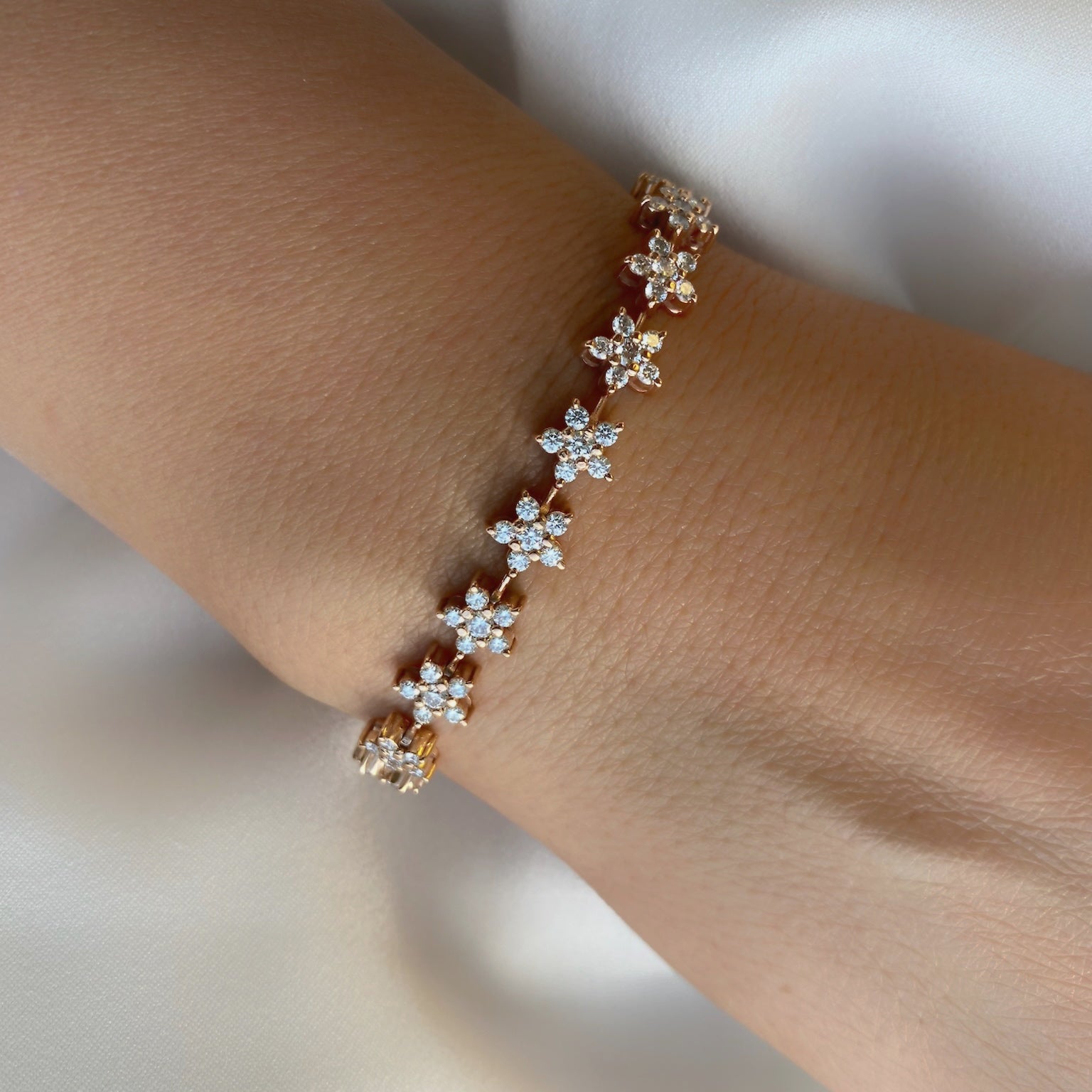 Floral Tennis Bracelete
