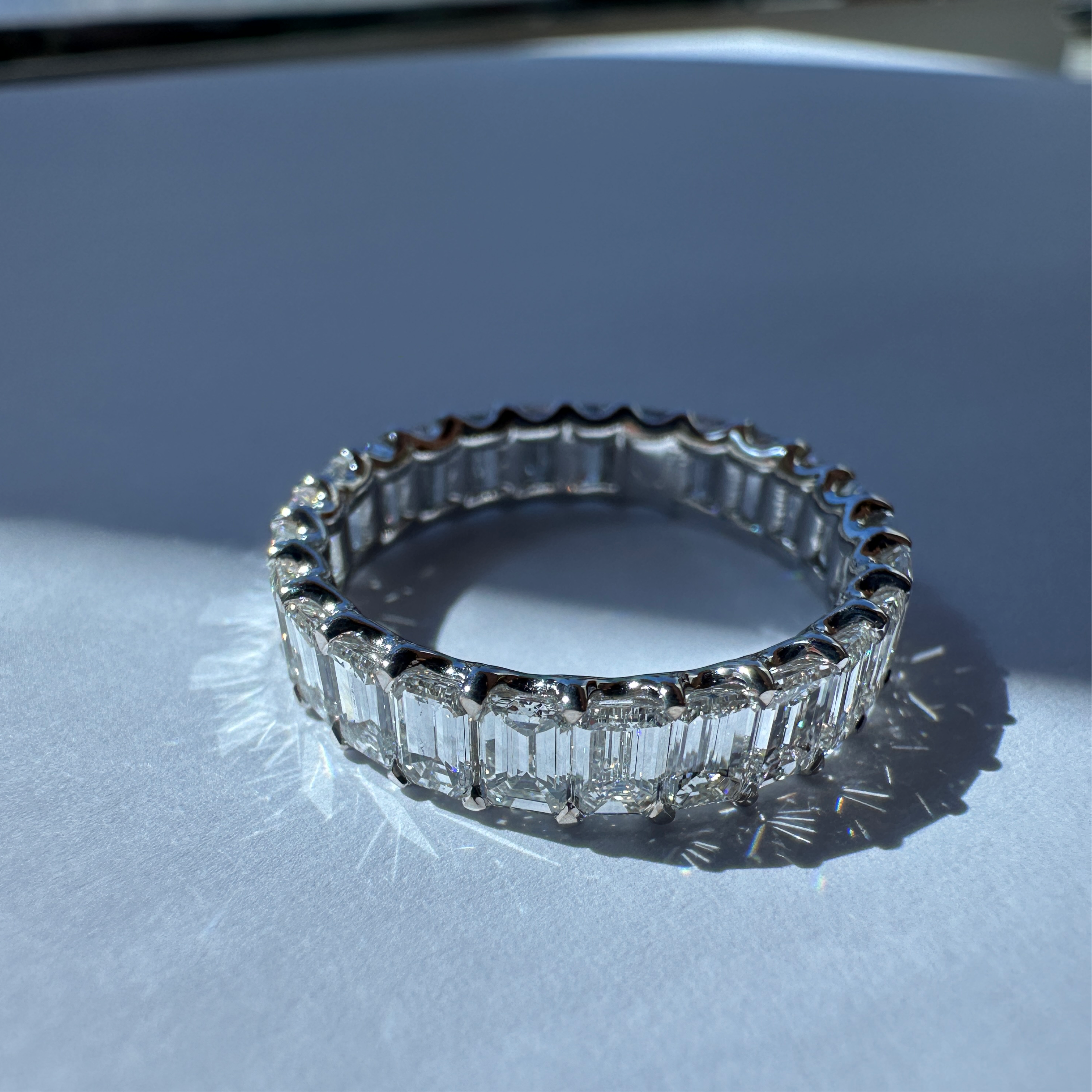 Emerald Cut Eternity Band