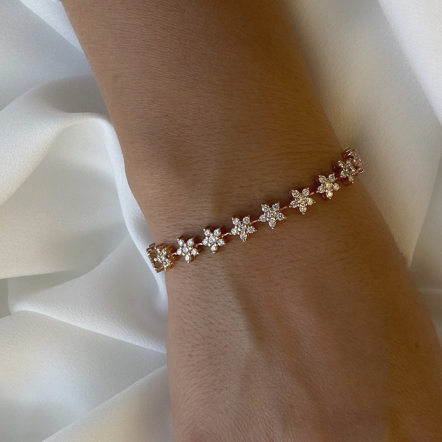 Floral Tennis Bracelete
