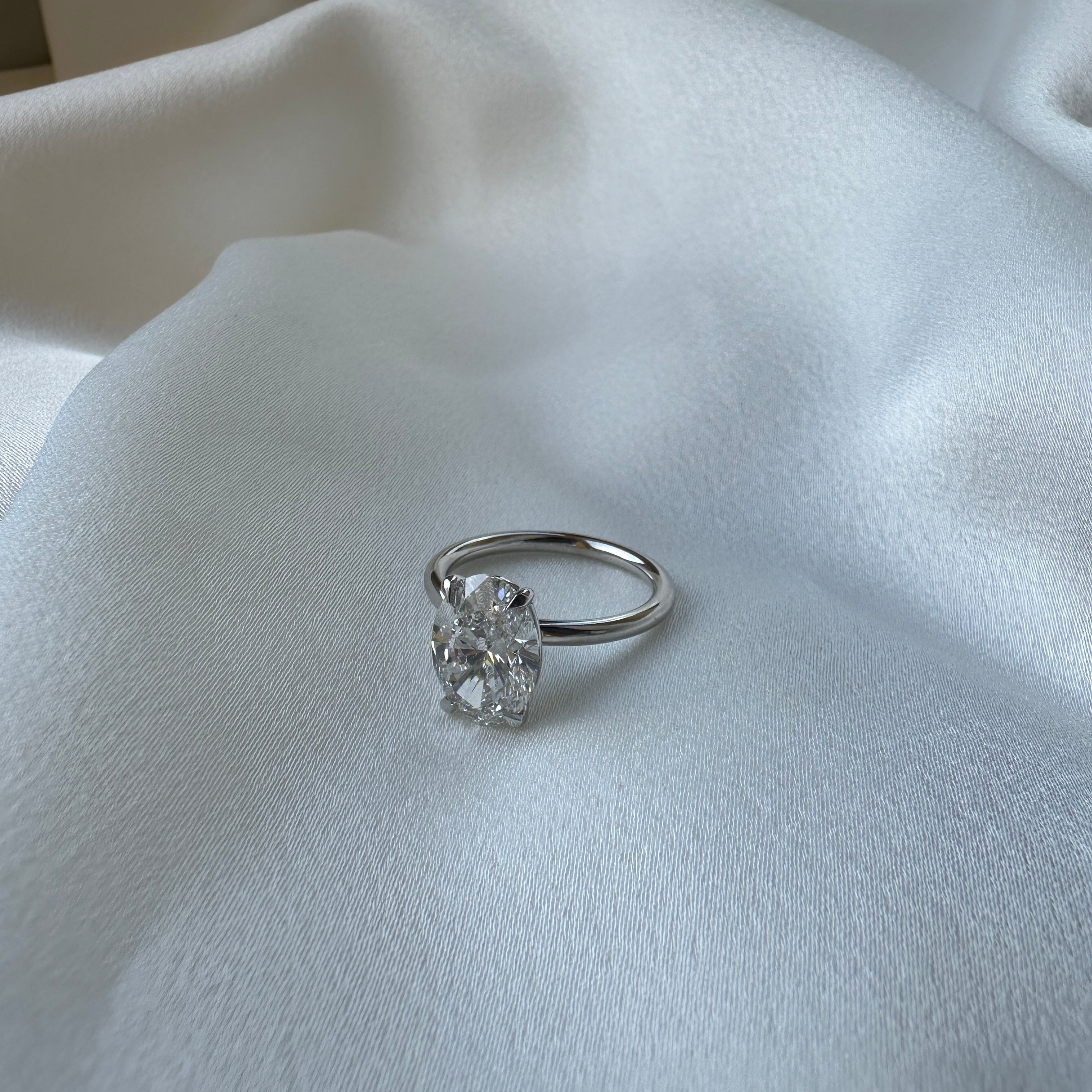 Oval Solitaire Ring | 2.5 CT