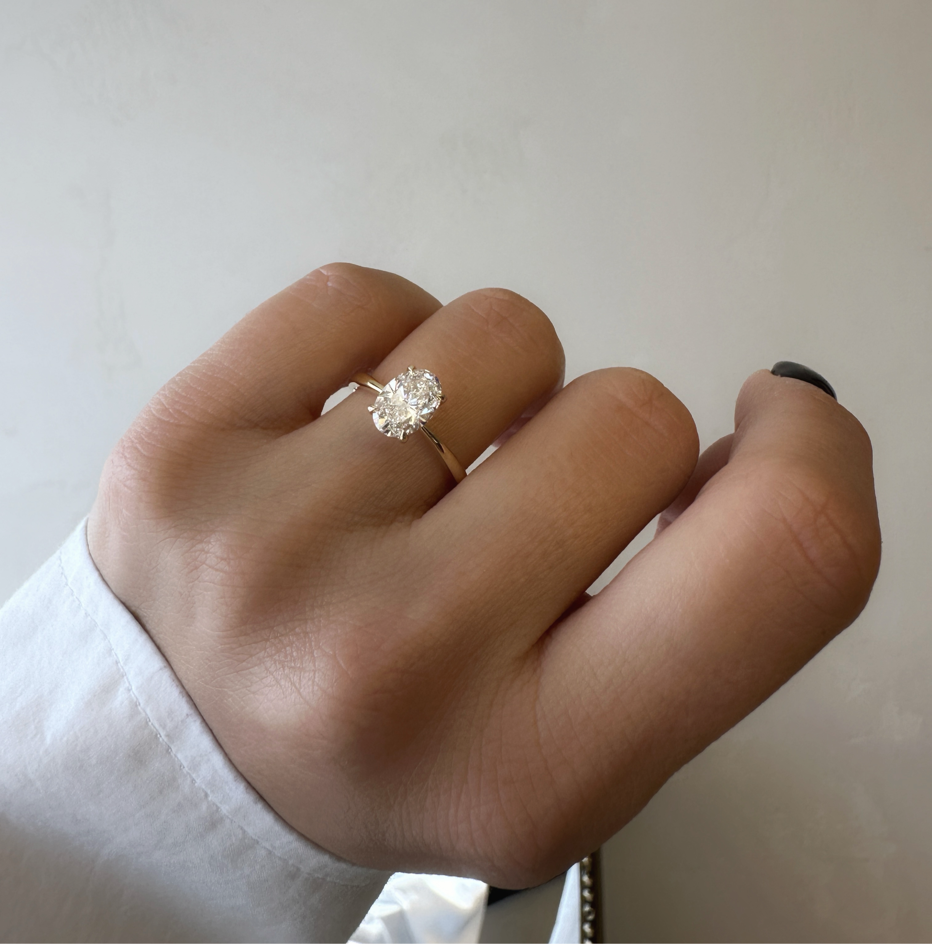 Oval Solitaire Ring  | Lab-Grown