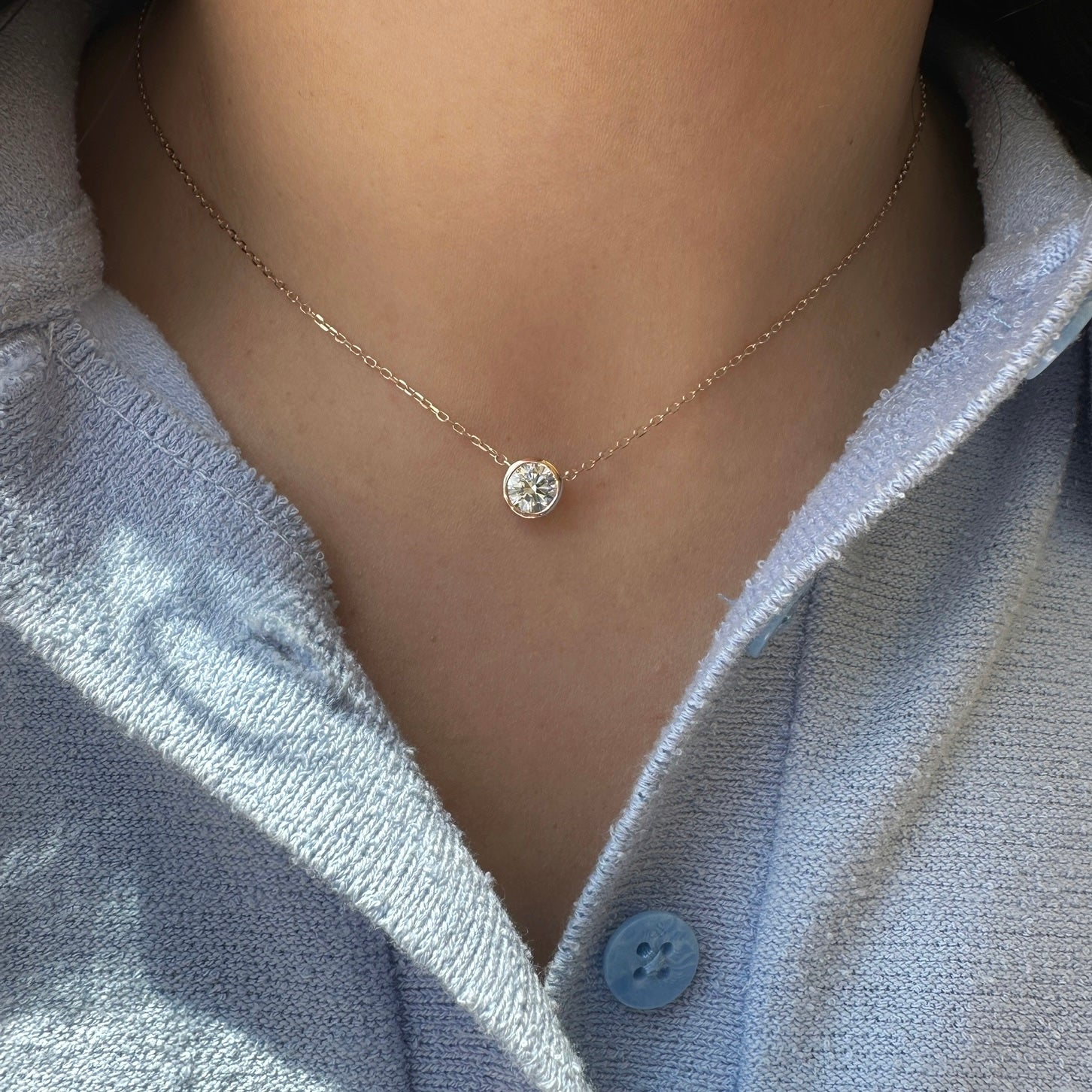 Round Bezel Necklace
