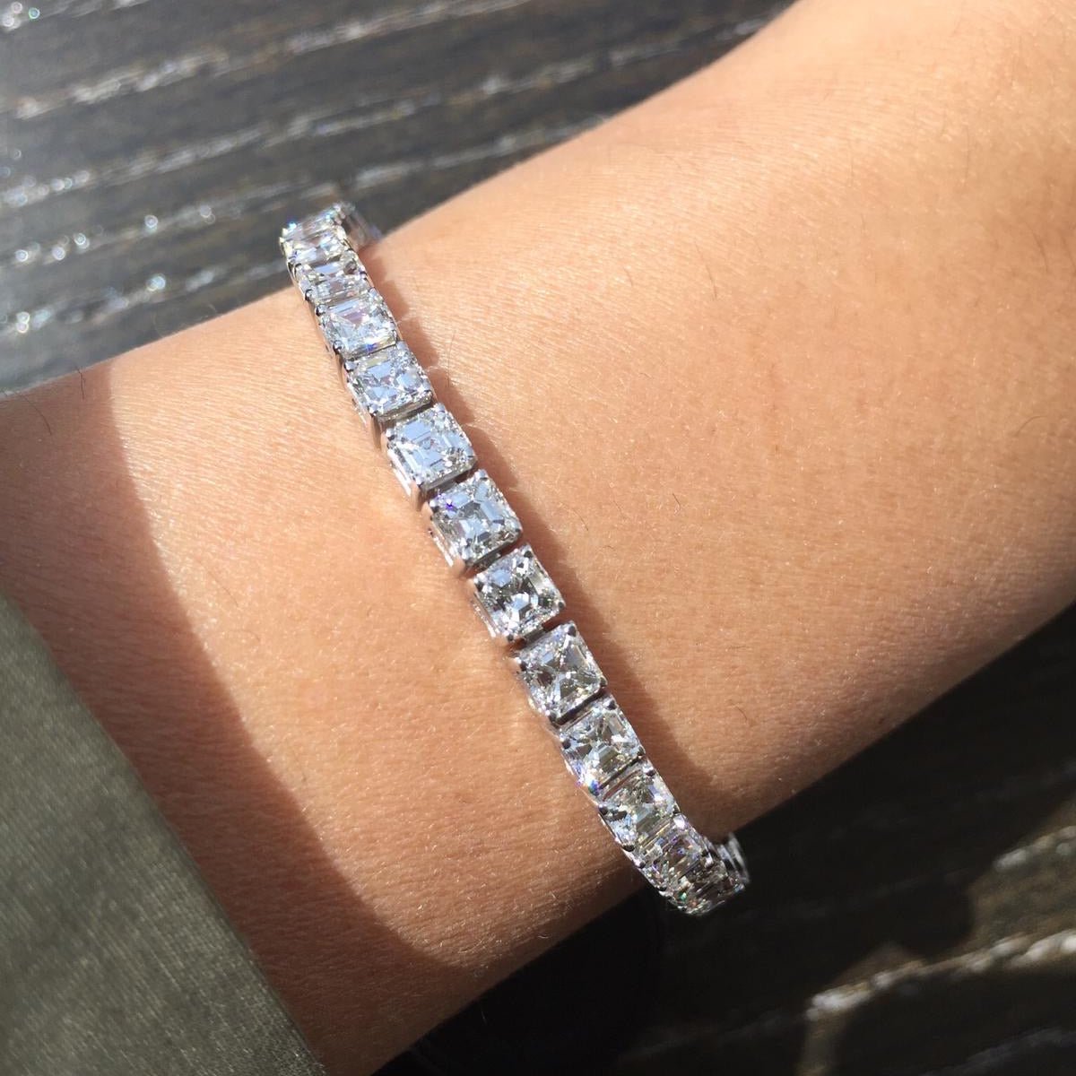 Asscher Cut Tennis Bracelet