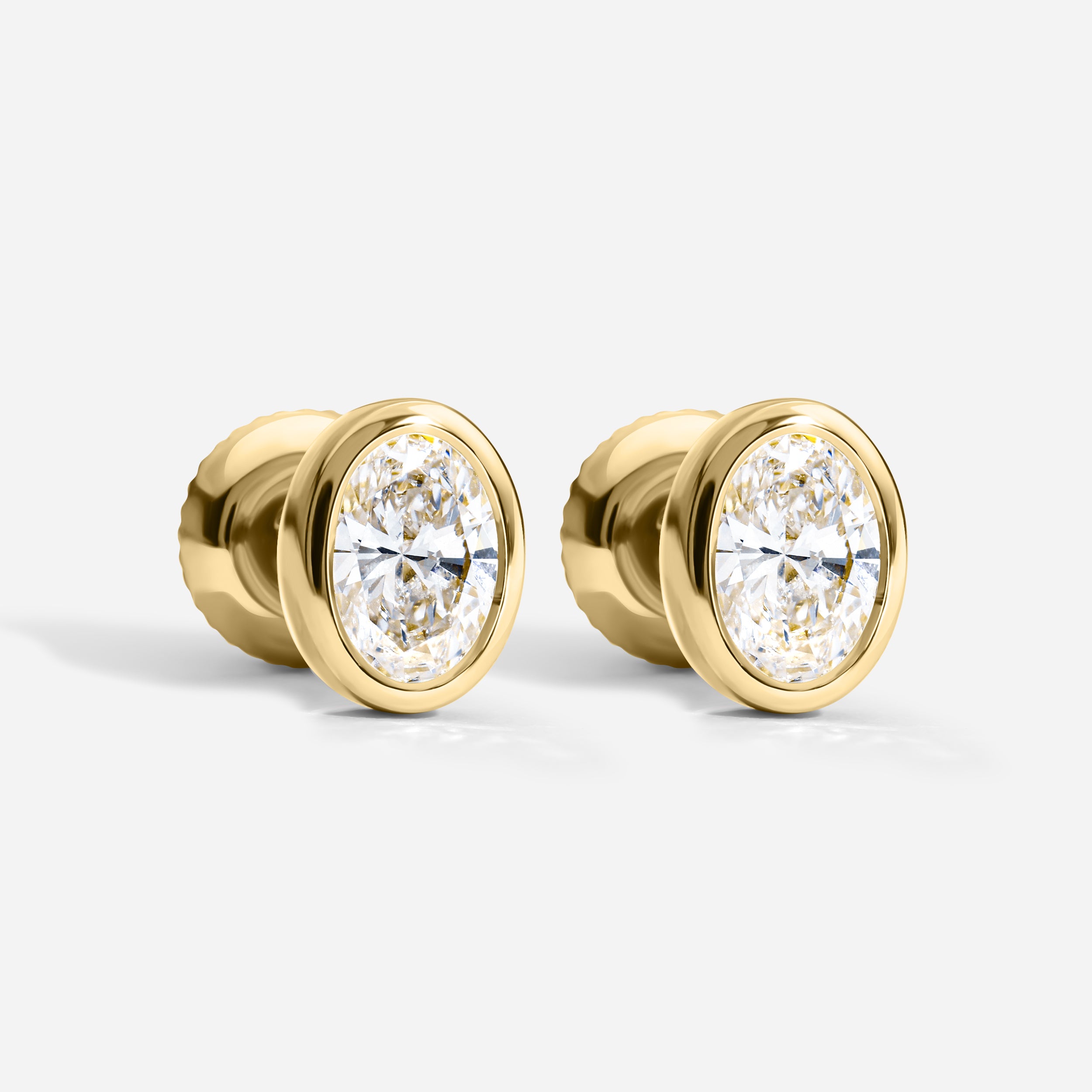 Oval Bezel Studs