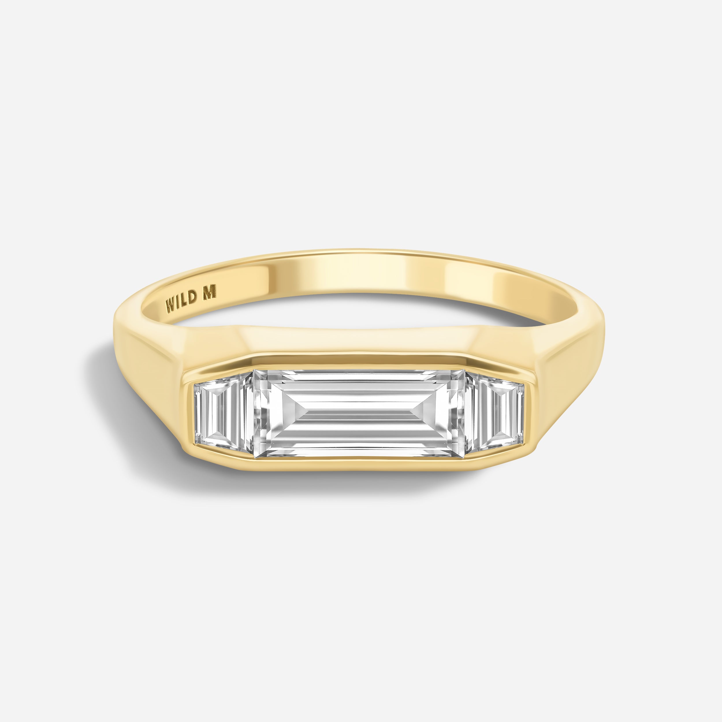 Baguette & Traps Bezel Ring