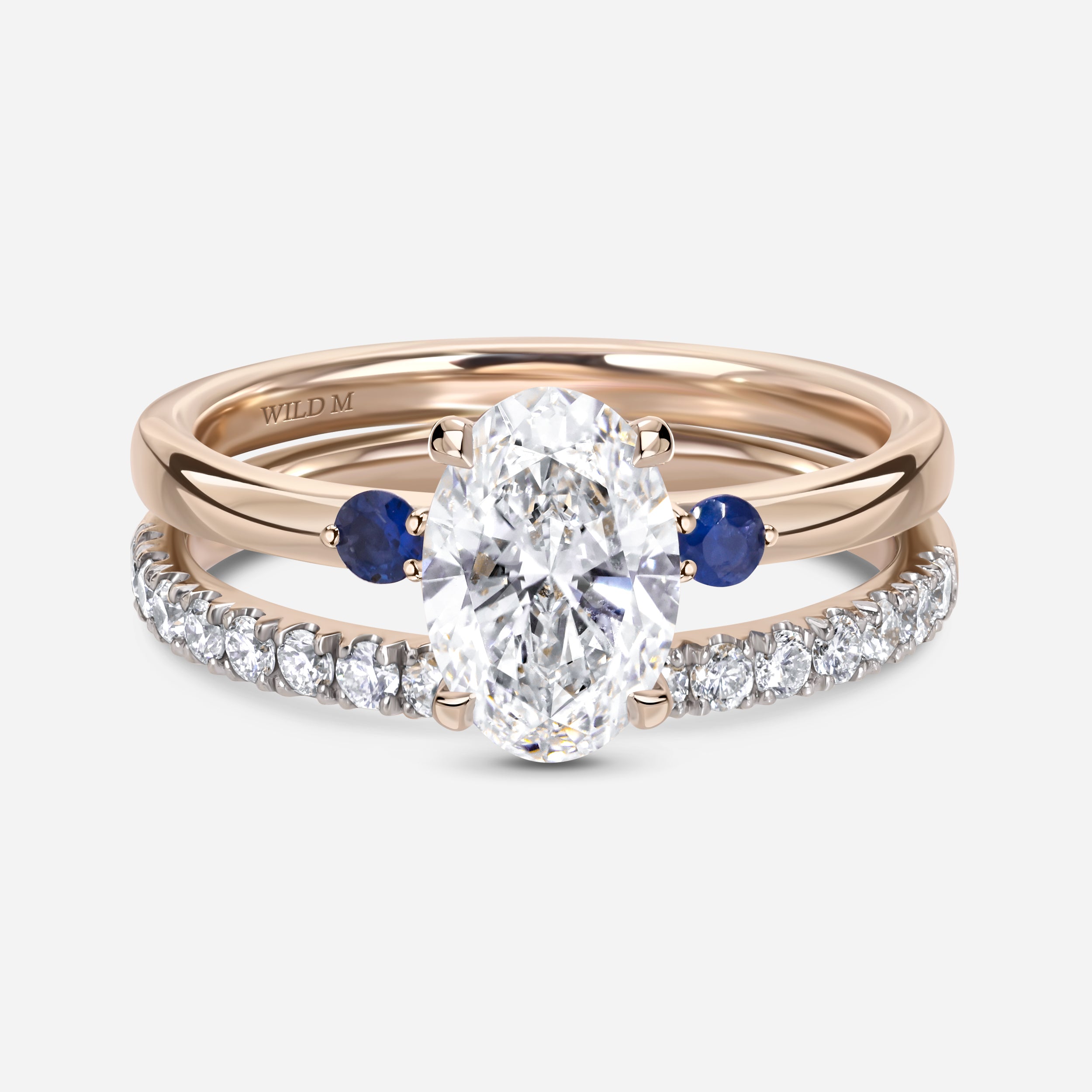 Oval Diamond and sapphires