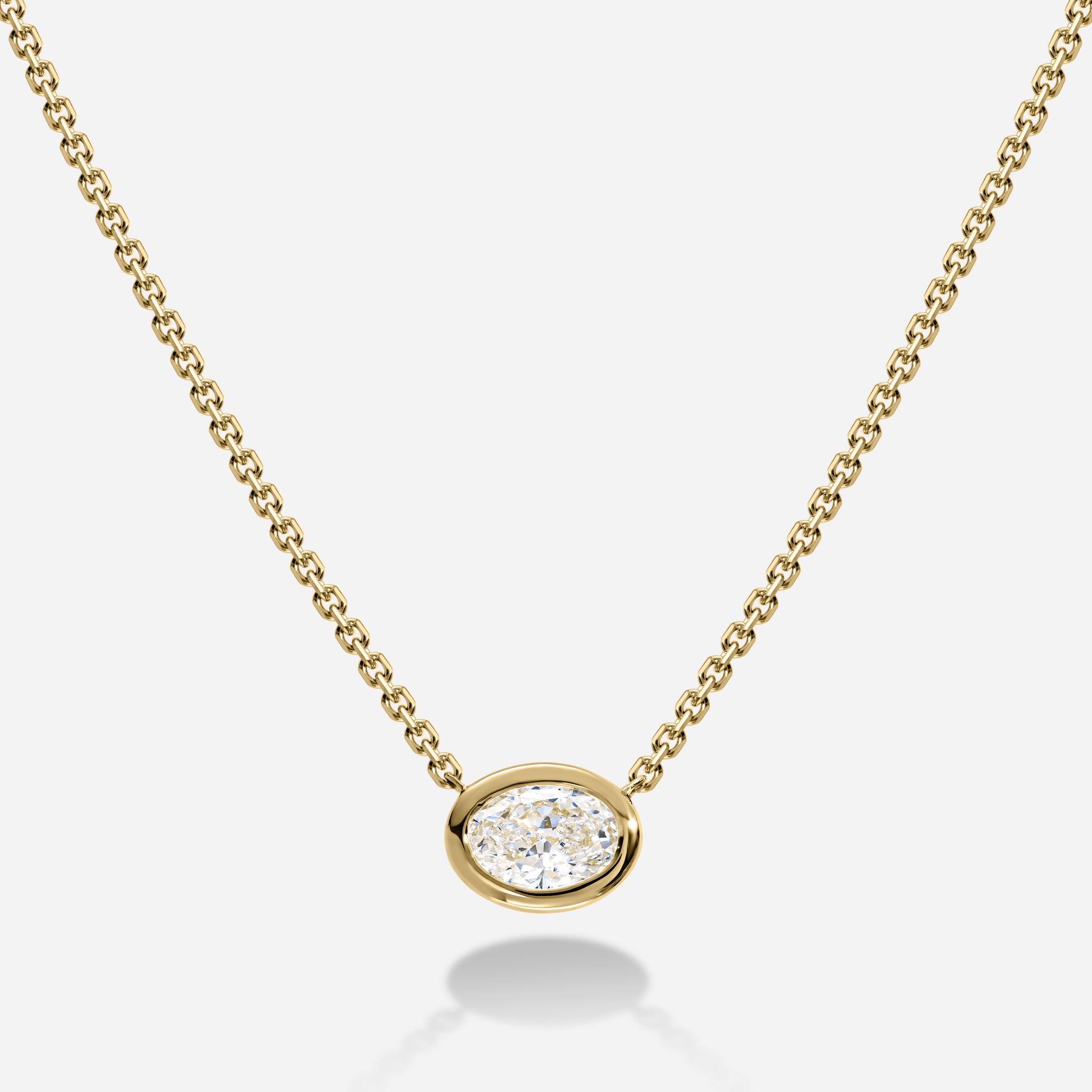 Oval Bezel Necklace