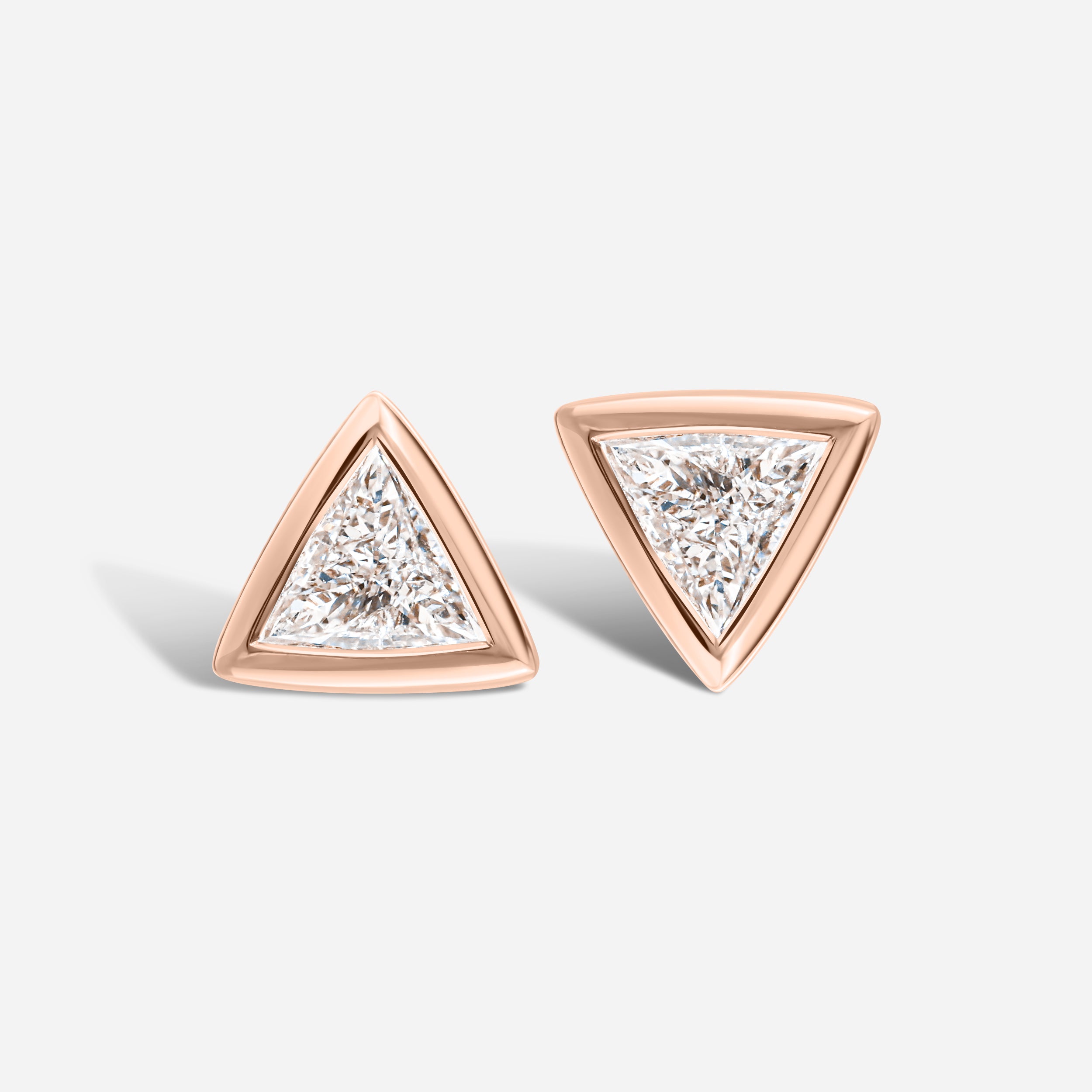 Triangle Bezel Studs | 0.12 CT