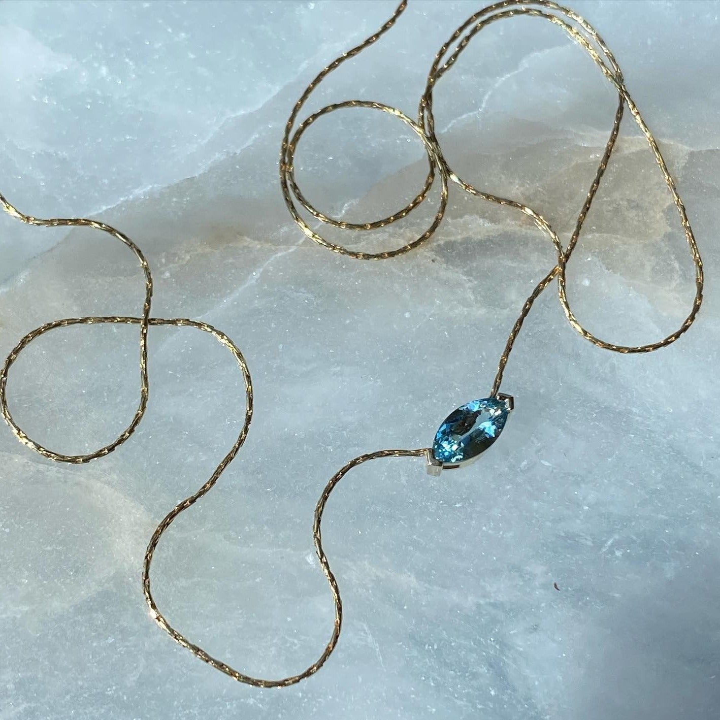 Gold Thread Aqua Marquise | 0.50 CT