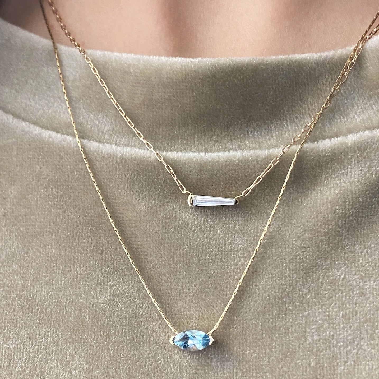 Gold Thread Aqua Marquise | 0.50 CT – wildm.jewelry
