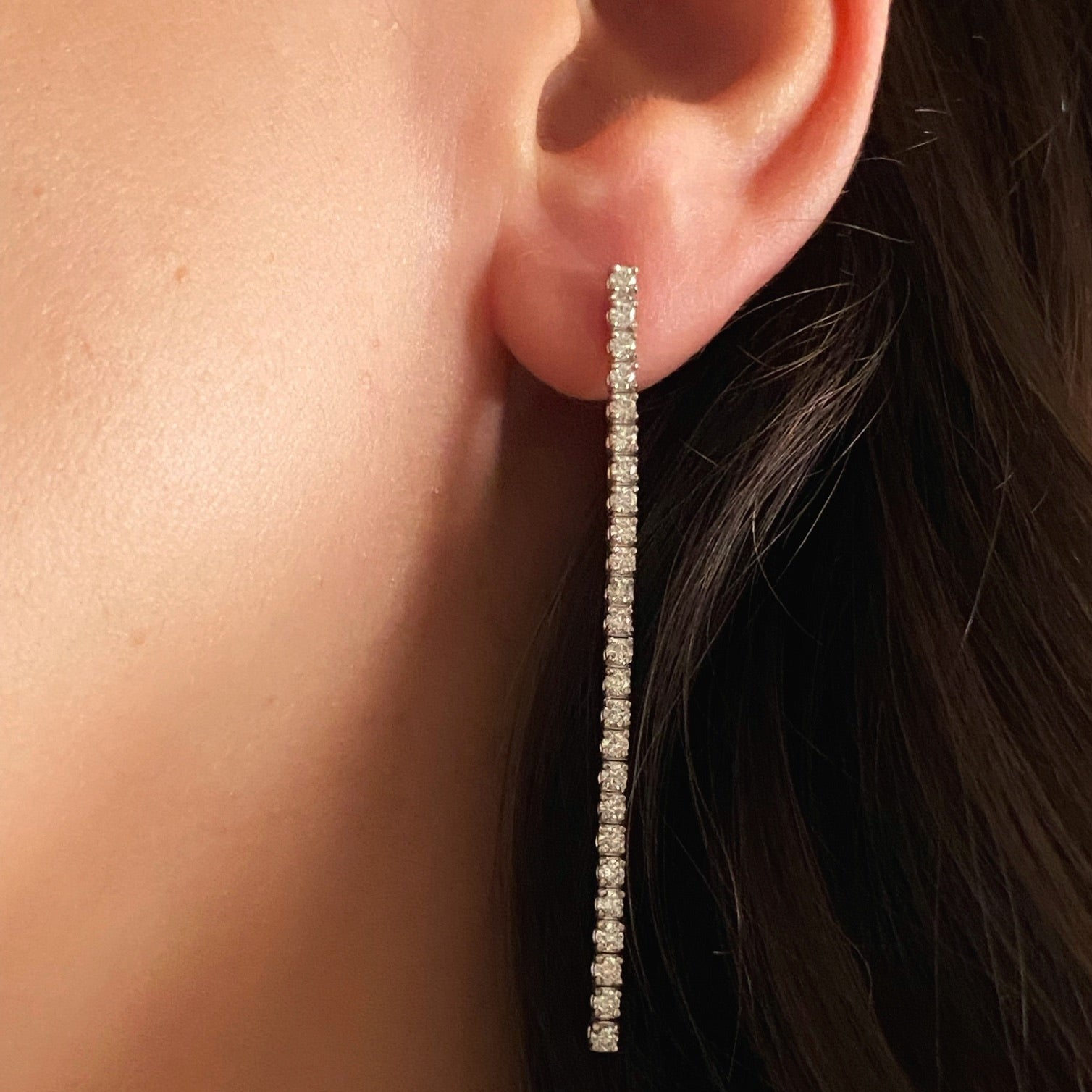 Tennis Drop Earrings
