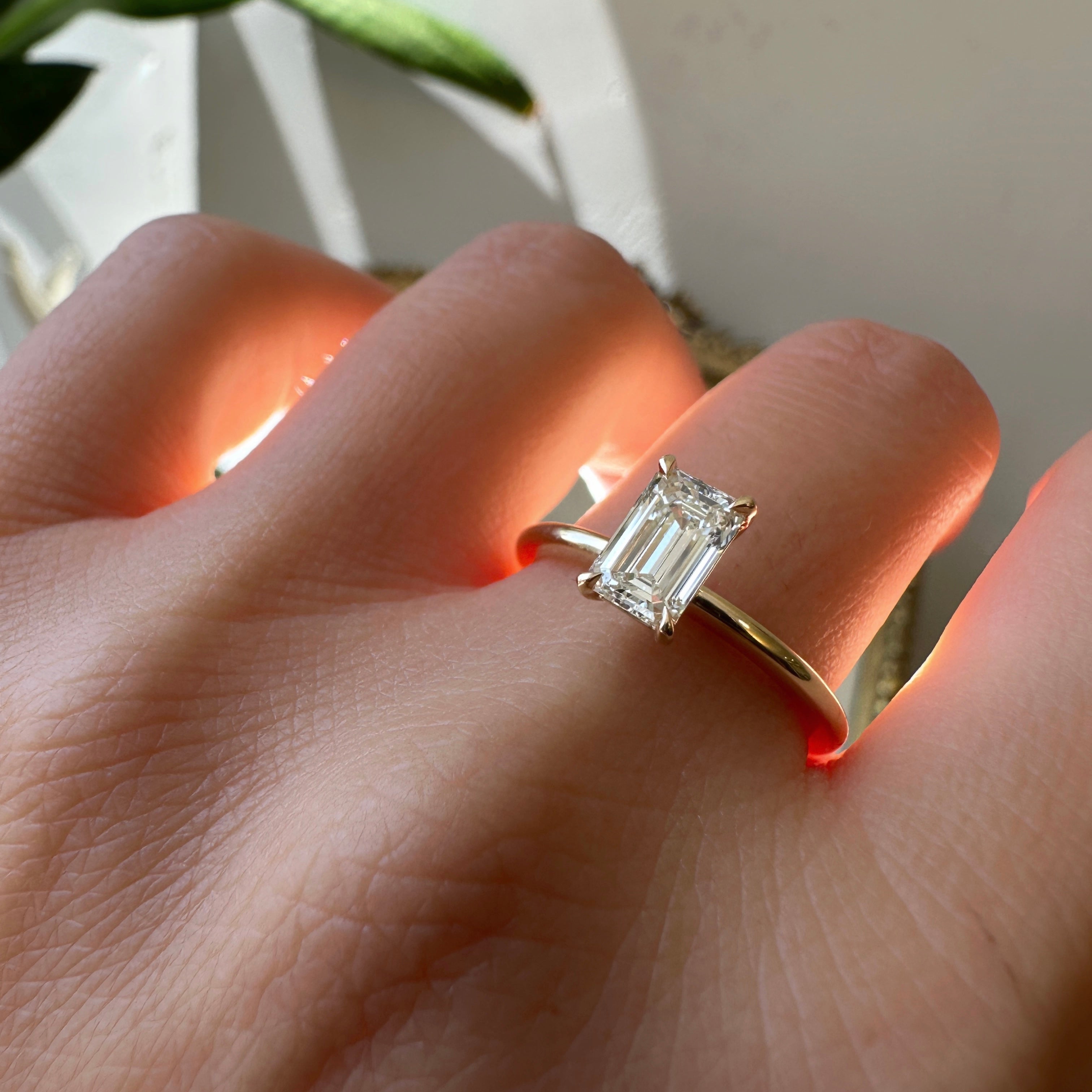 Emerald Cut Solitaire Dream Ring | 0.75 CT