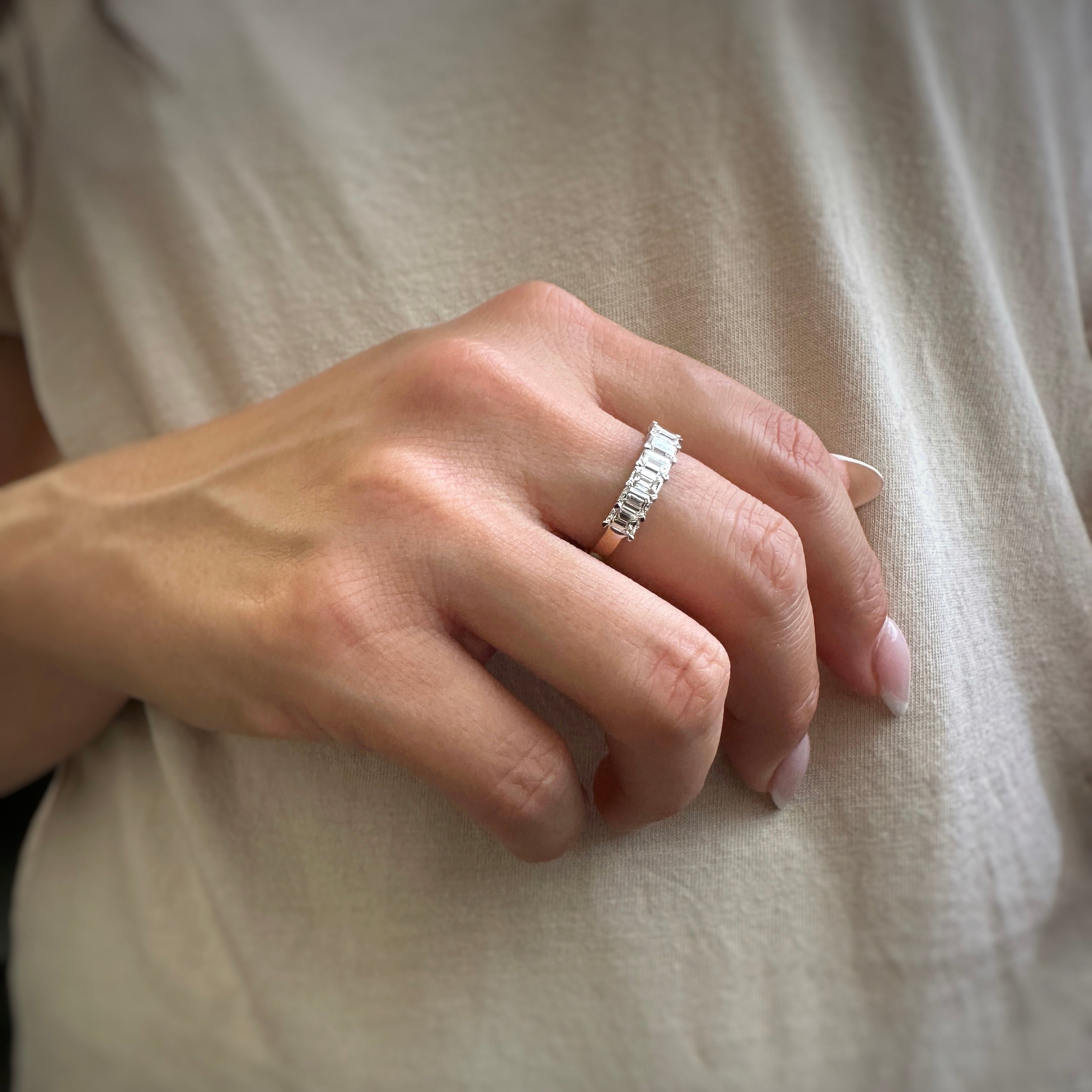 Seven Emerald Cut Band