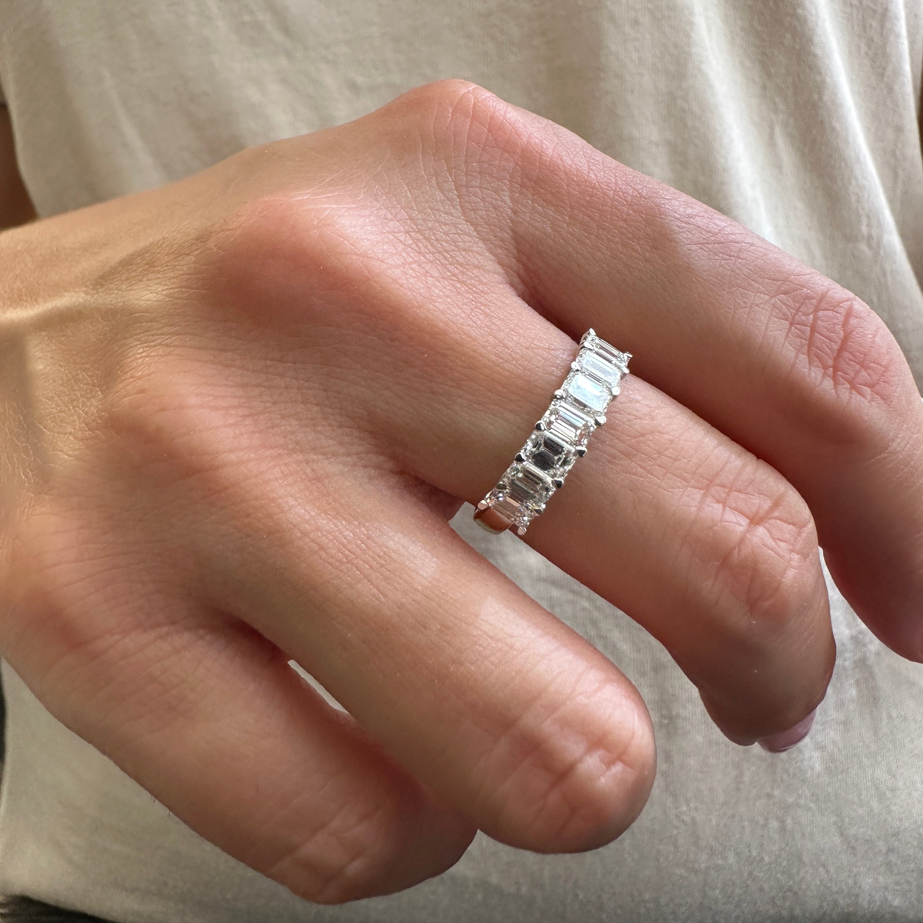 Seven Emerald Cut Band