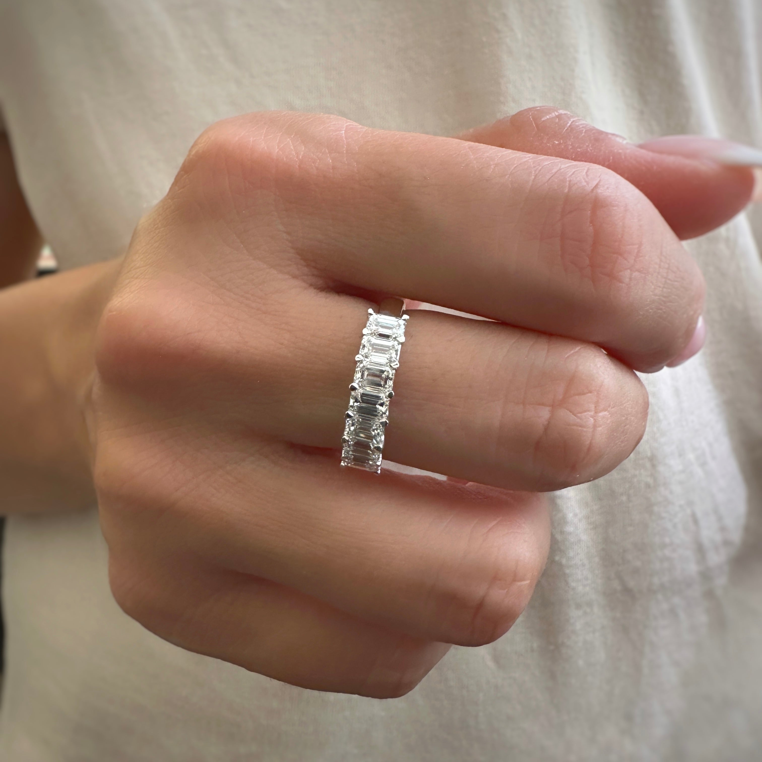 Seven Emerald Cut Band