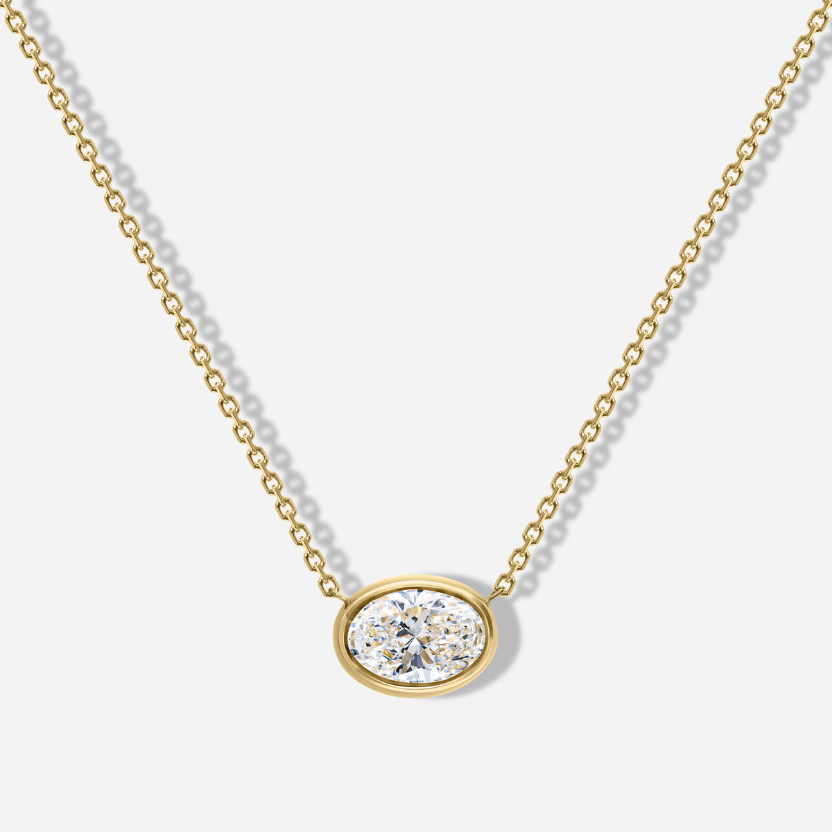 Oval Bezel Necklace