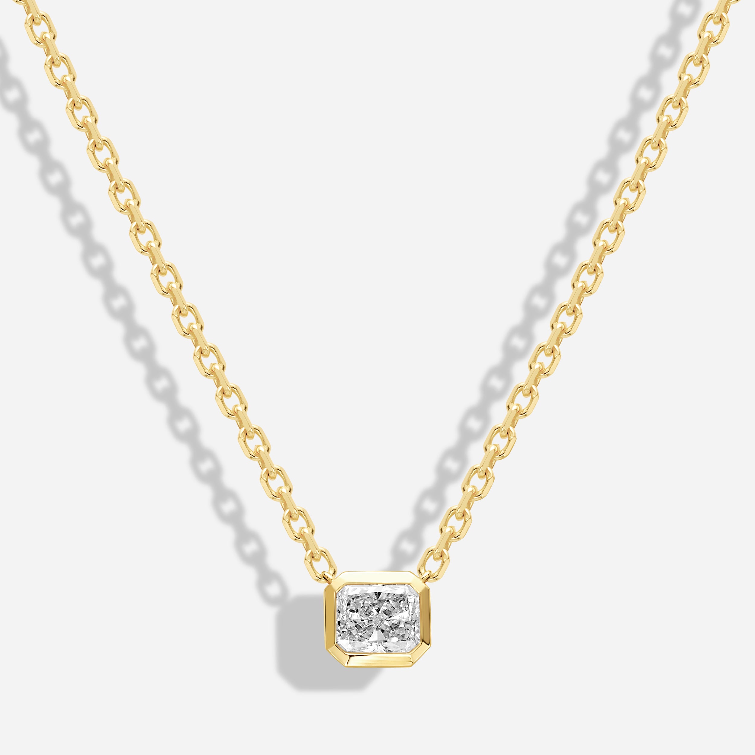 Radiant Bezel Necklace